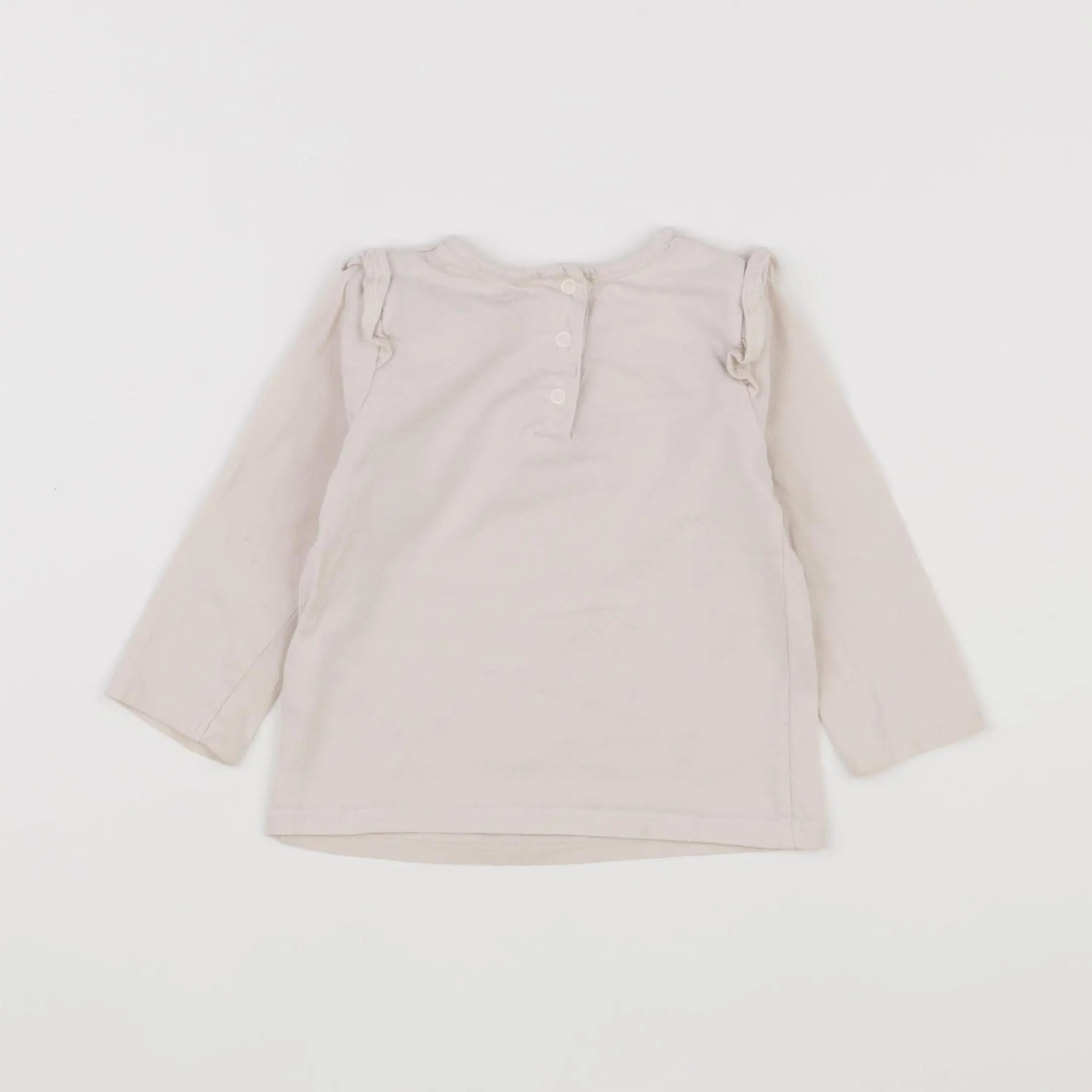 Vertbaudet - tee-shirt beige - 12 mois