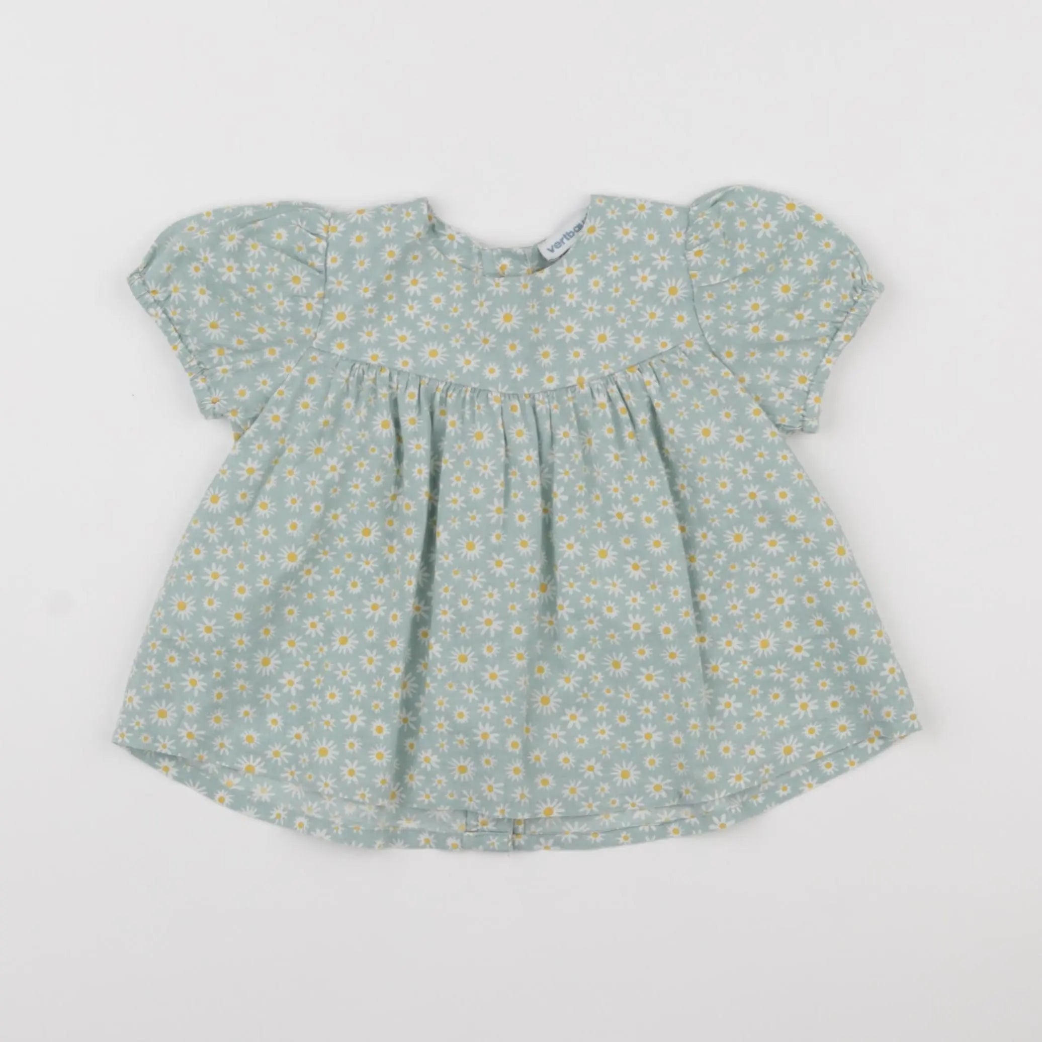 Vertbaudet - blouse vert - 9 mois
