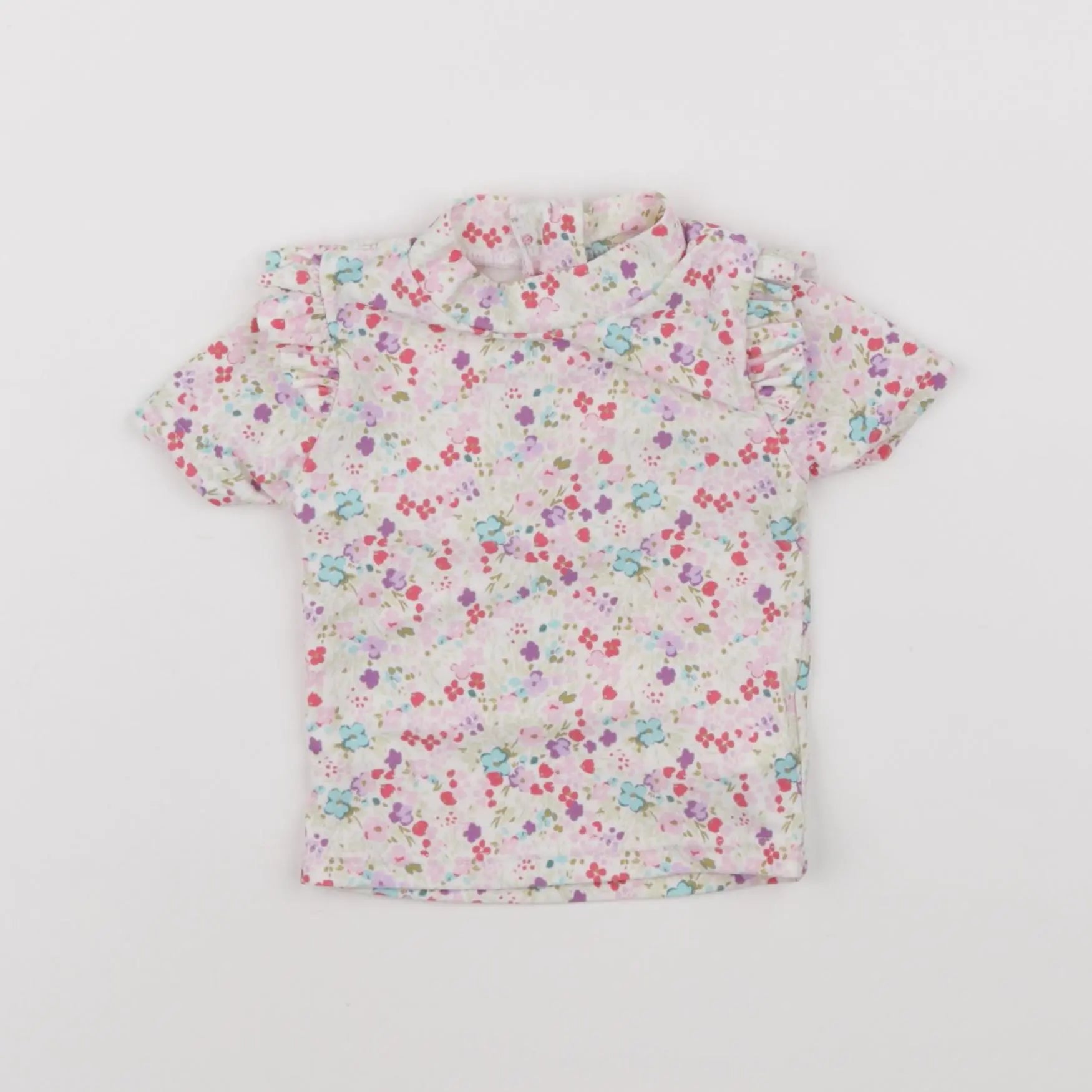 Vertbaudet - tee-shirt de bain multicolore - 6 mois