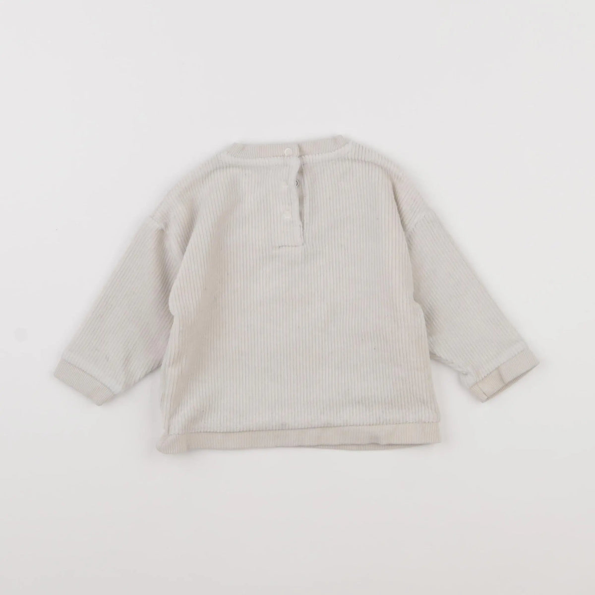 Vertbaudet - sweat beige - 12 mois