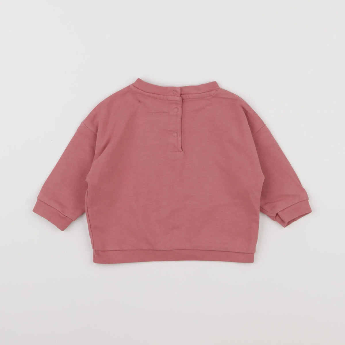 Vertbaudet - sweat rose - 9 mois