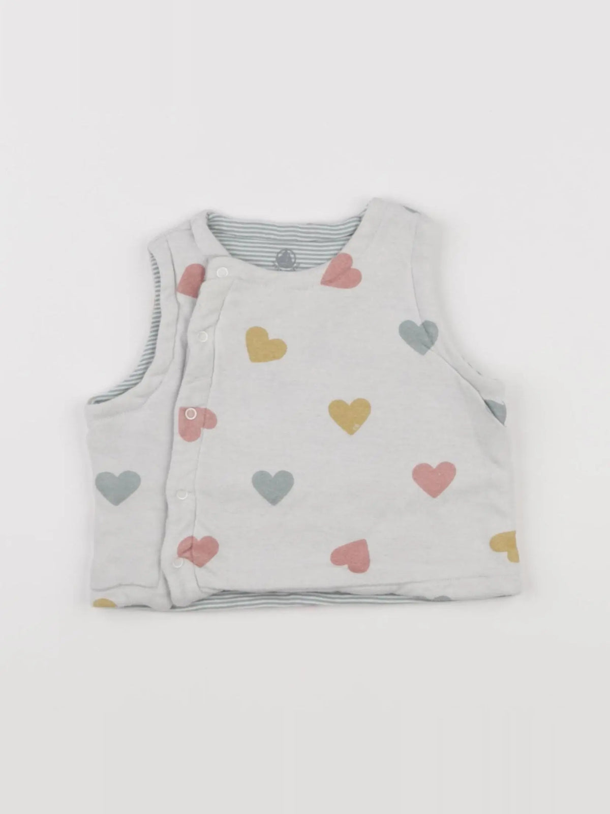 Petit Bateau - gilet blanc - 9 mois