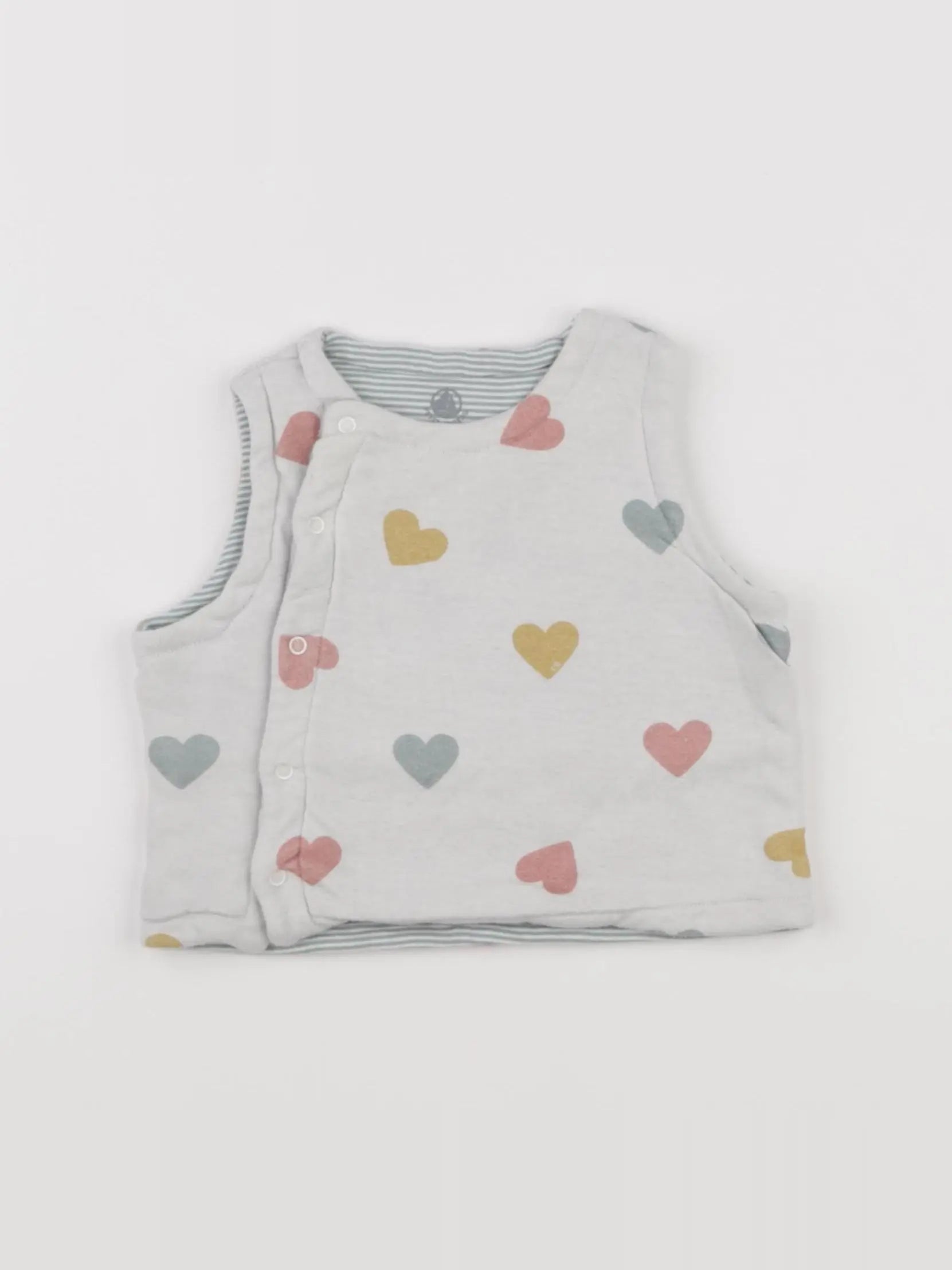 Petit Bateau - gilet blanc - 9 mois