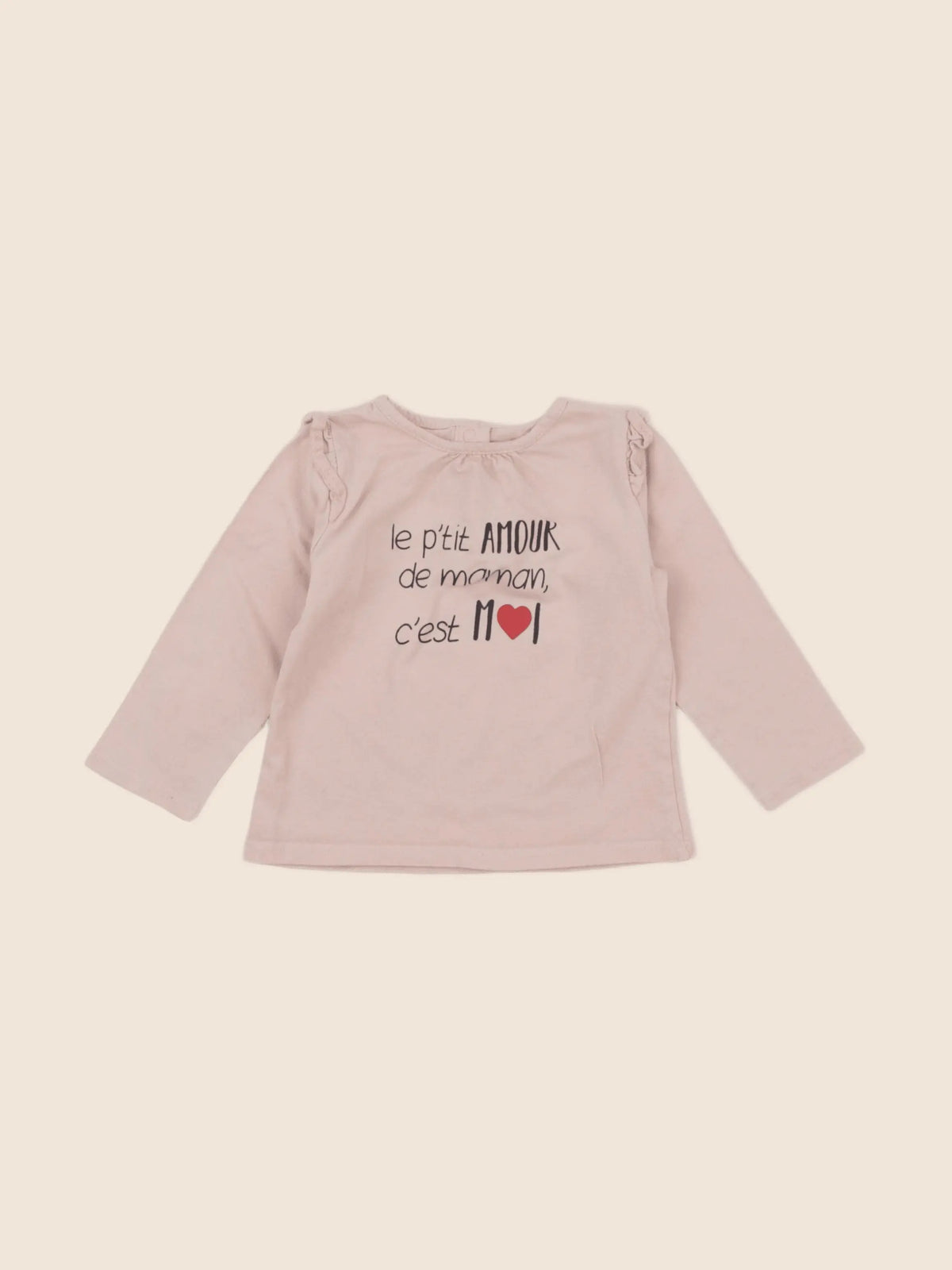 Vertbaudet - tee-shirt rose - 12 mois