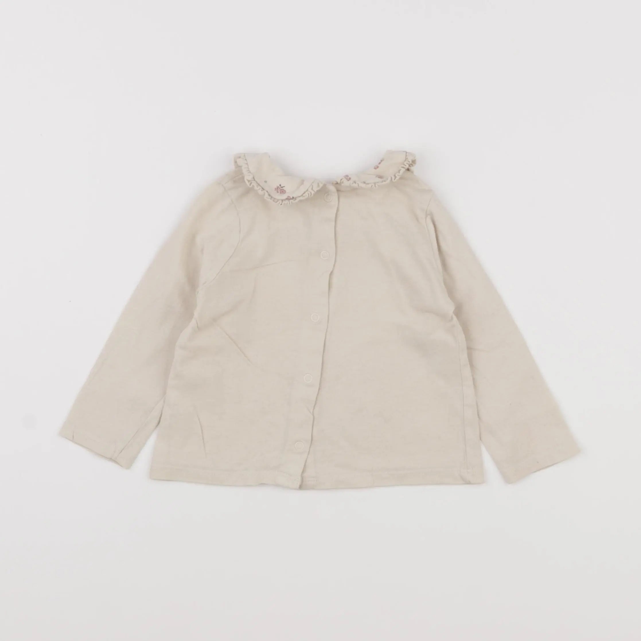 Vertbaudet - tee-shirt beige - 12 mois