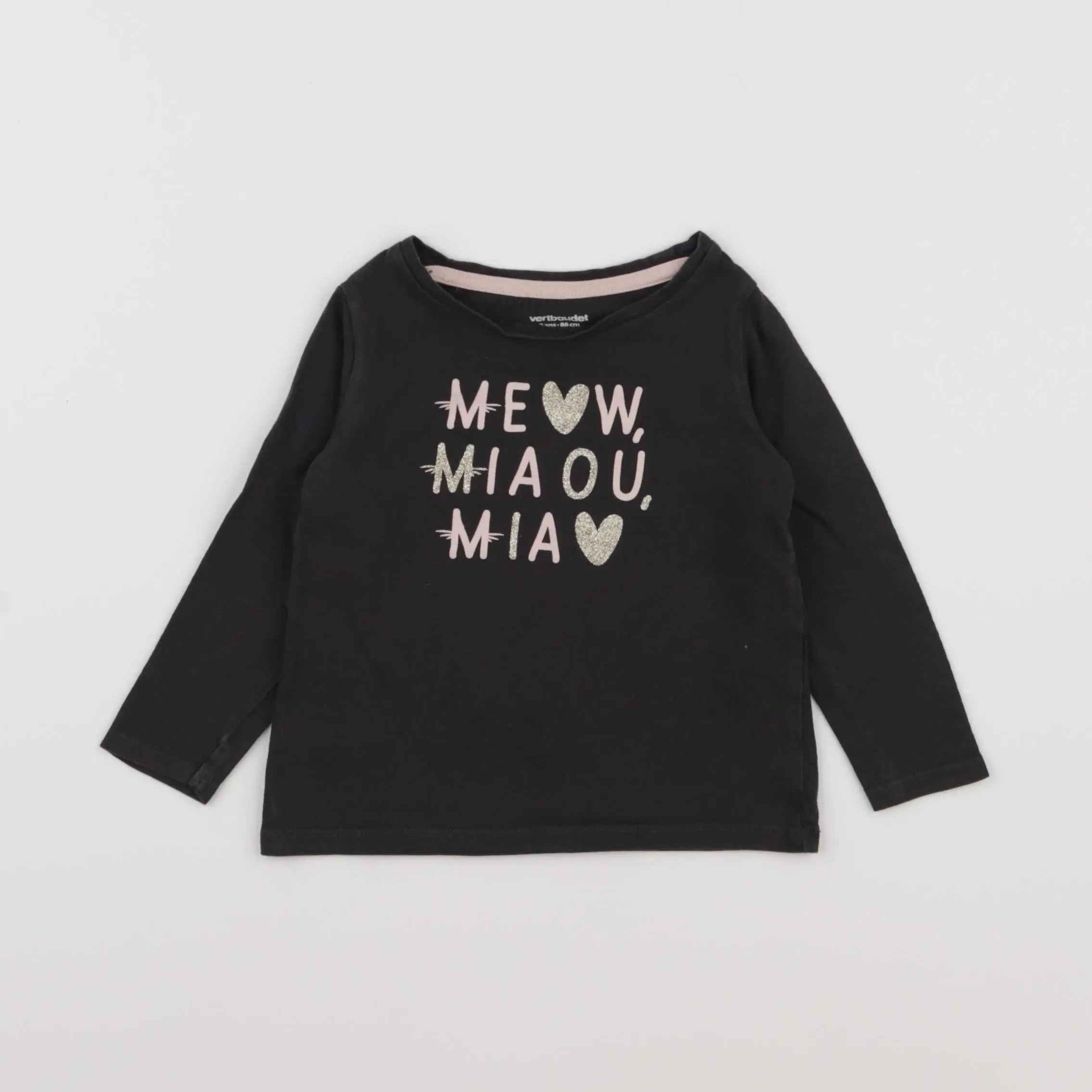 Vertbaudet - tee-shirt bleu - 2 ans