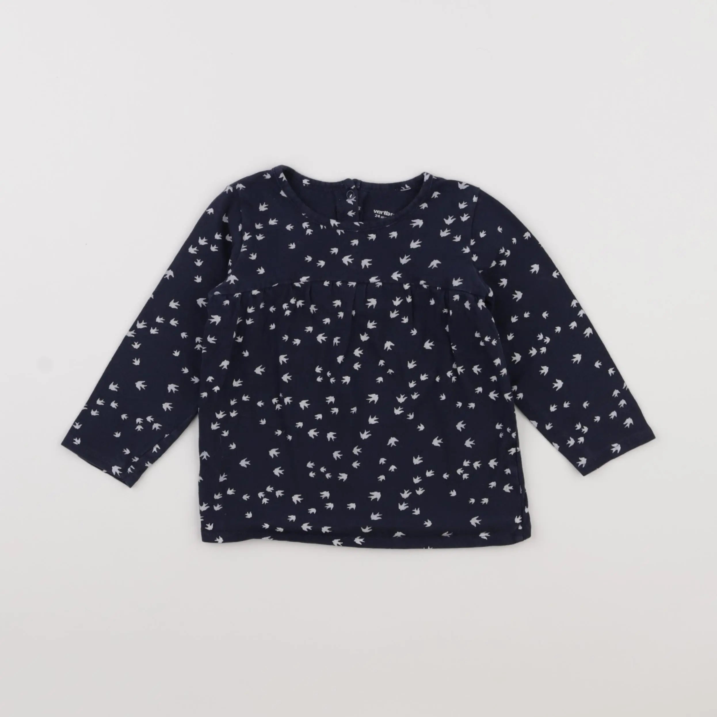 Vertbaudet - tee-shirt bleu - 2 ans