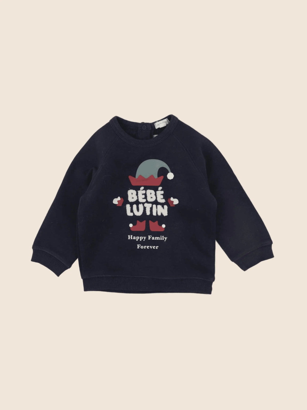 Vertbaudet - sweat bleu - 12 mois