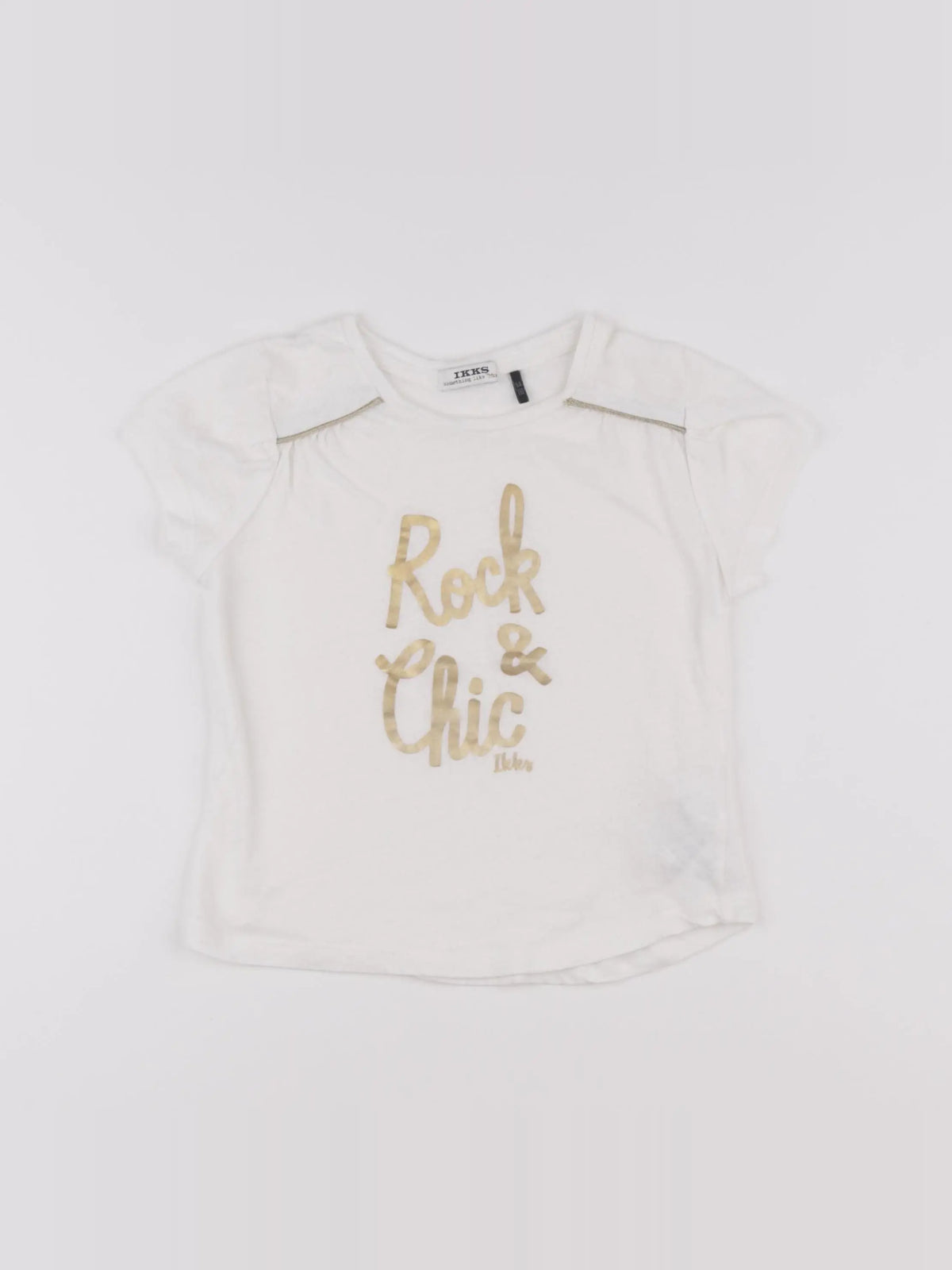 IKKS - tee-shirt blanc, or - 6 ans