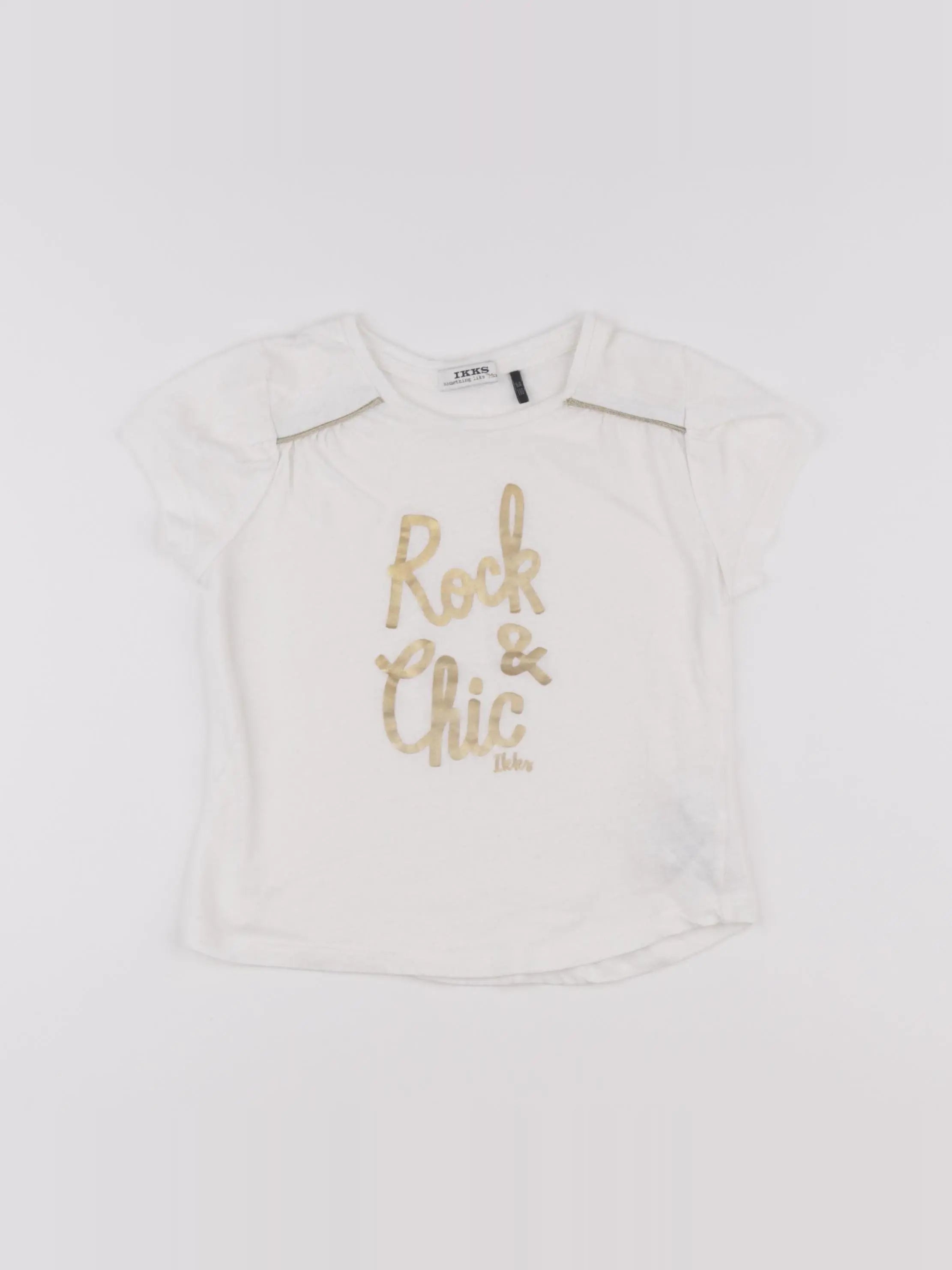 IKKS - tee-shirt blanc, or - 6 ans