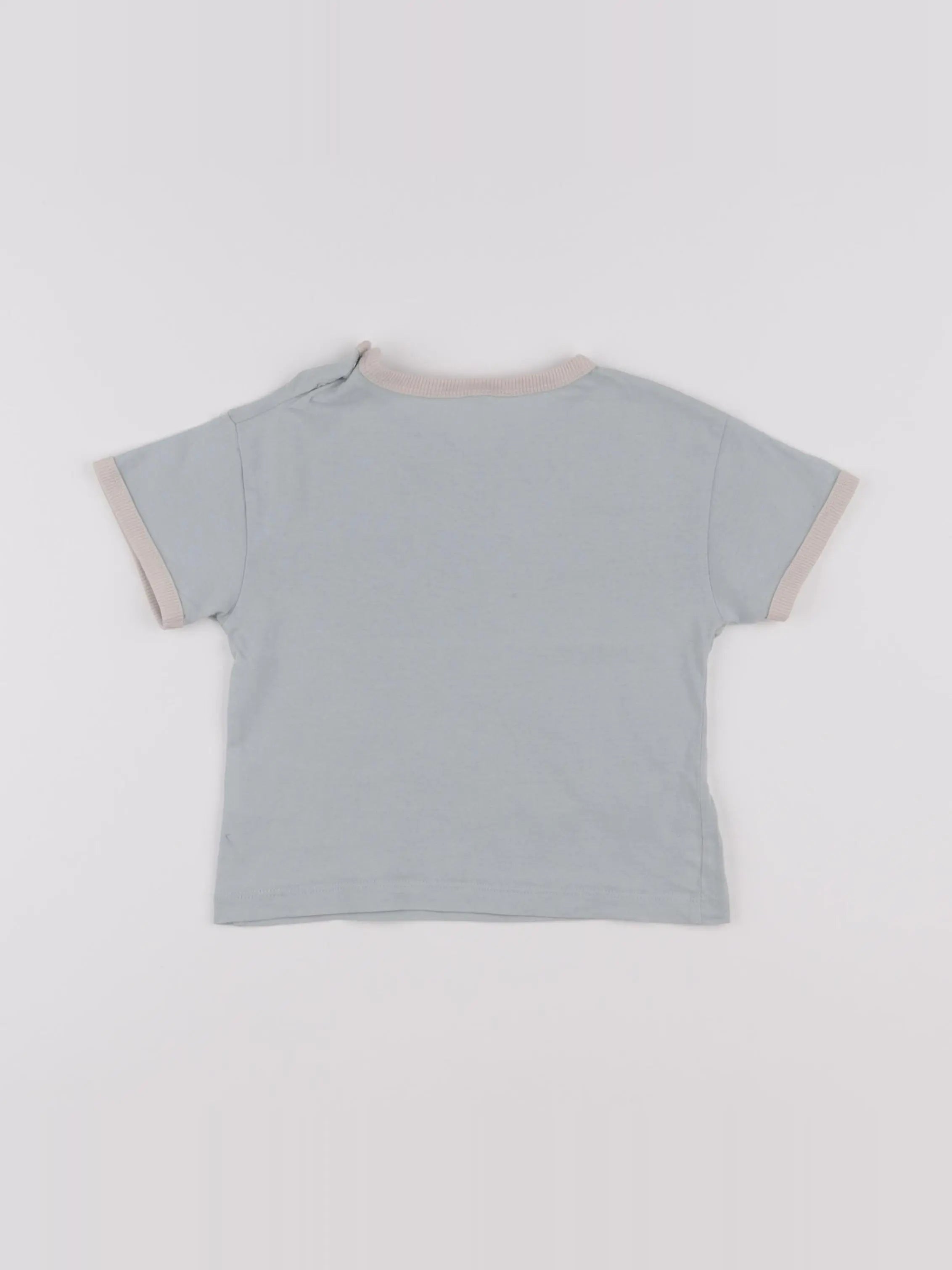 H&M - tee-shirt bleu - 9/12 mois
