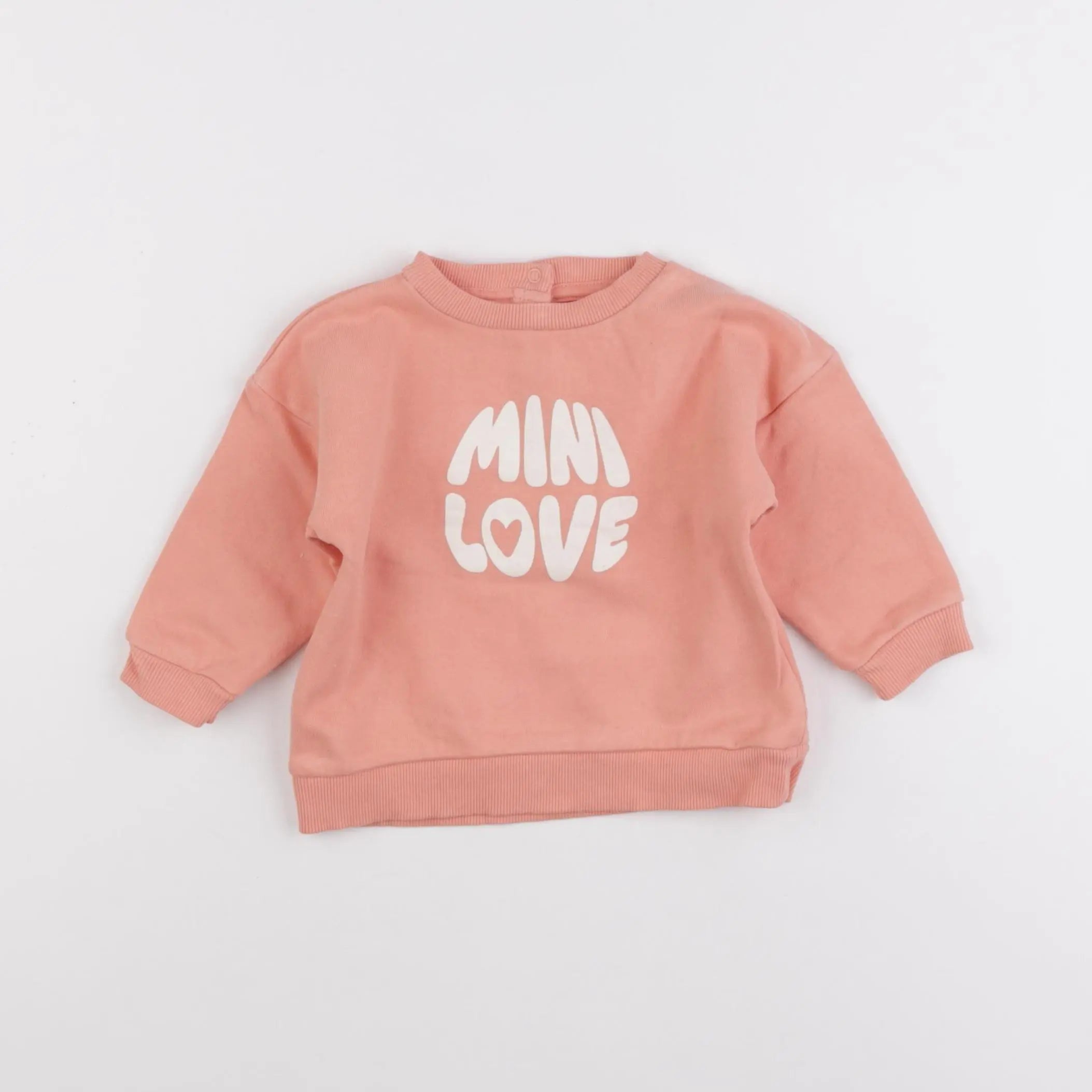 Vertbaudet - sweat rose - 12 mois