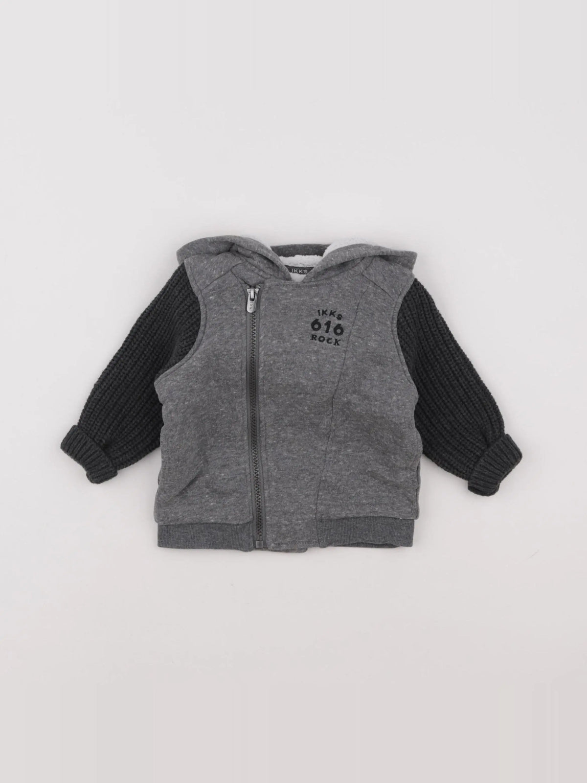 IKKS - sweat gris - 12 mois