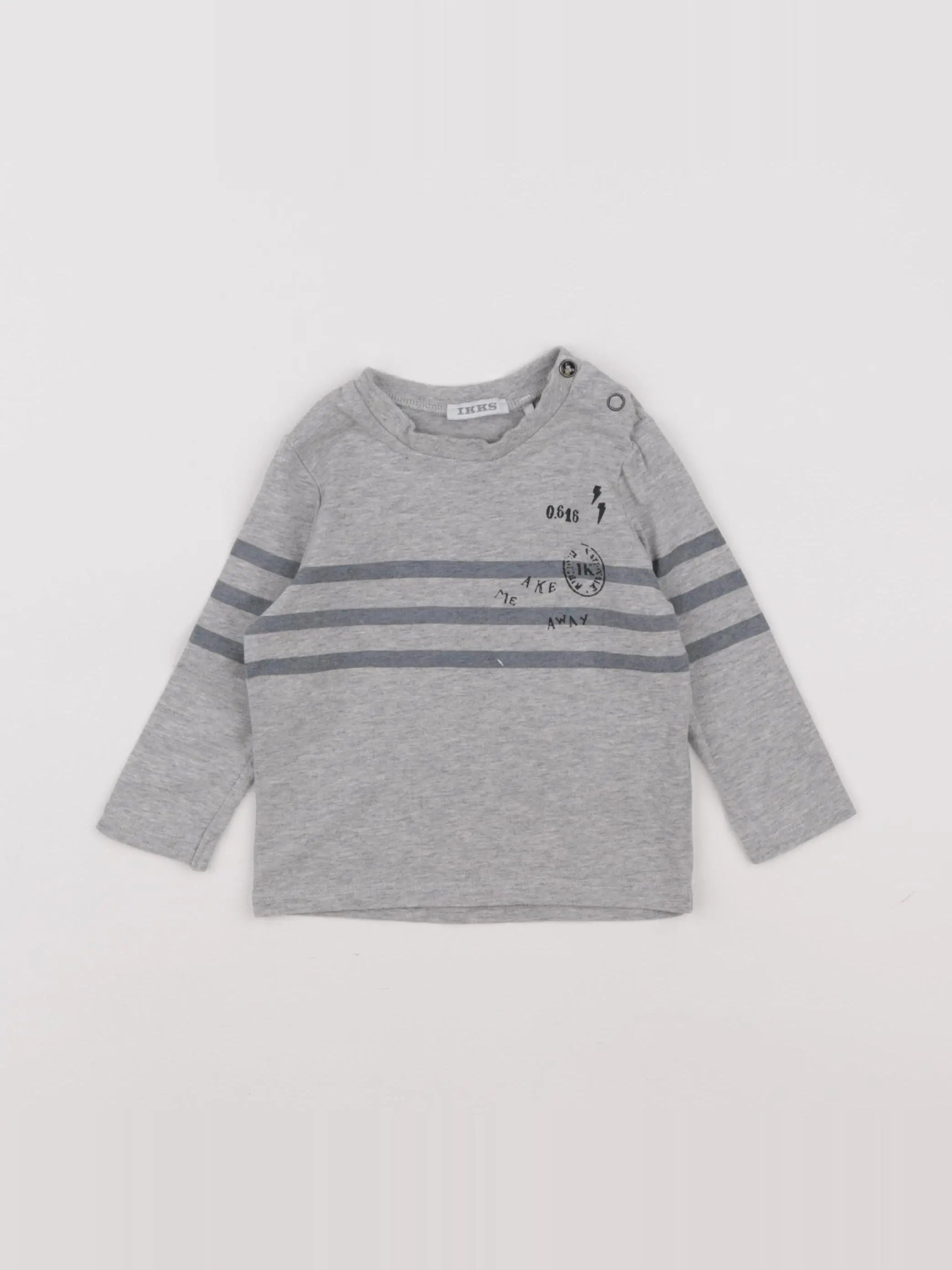 IKKS - tee-shirt gris - 6 mois