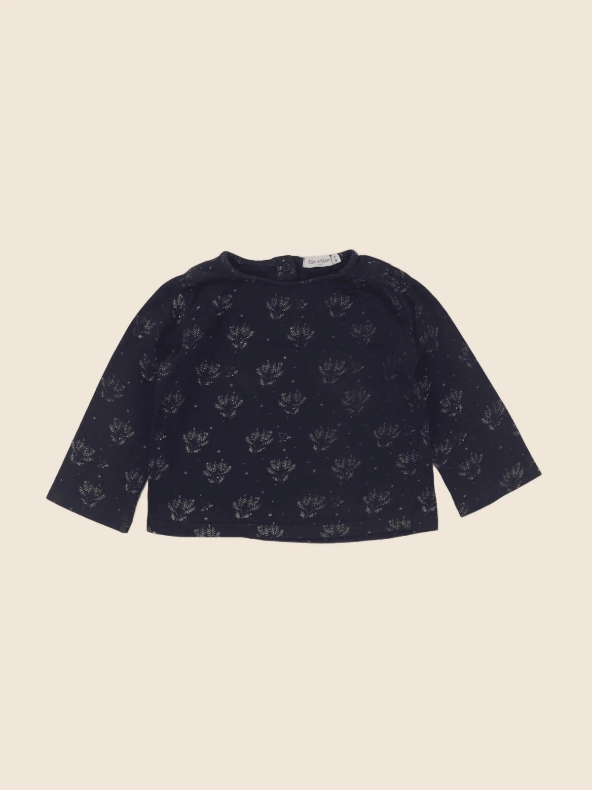 Eden & Victor - tee-shirt bleu, or - 2 ans