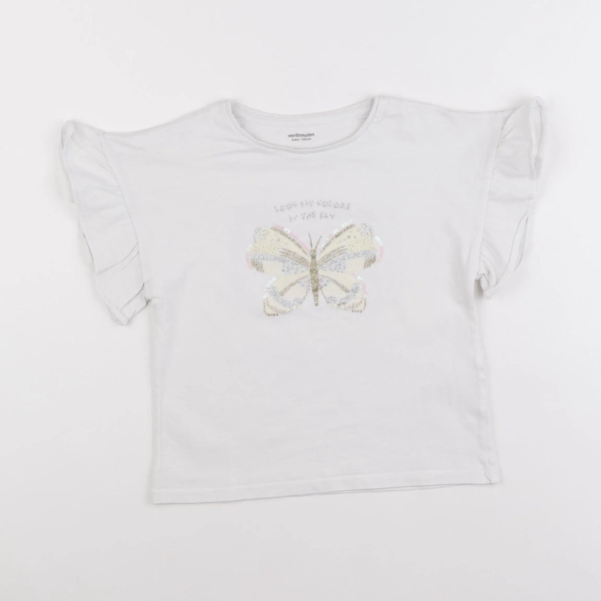 Vertbaudet - tee-shirt blanc - 8 ans