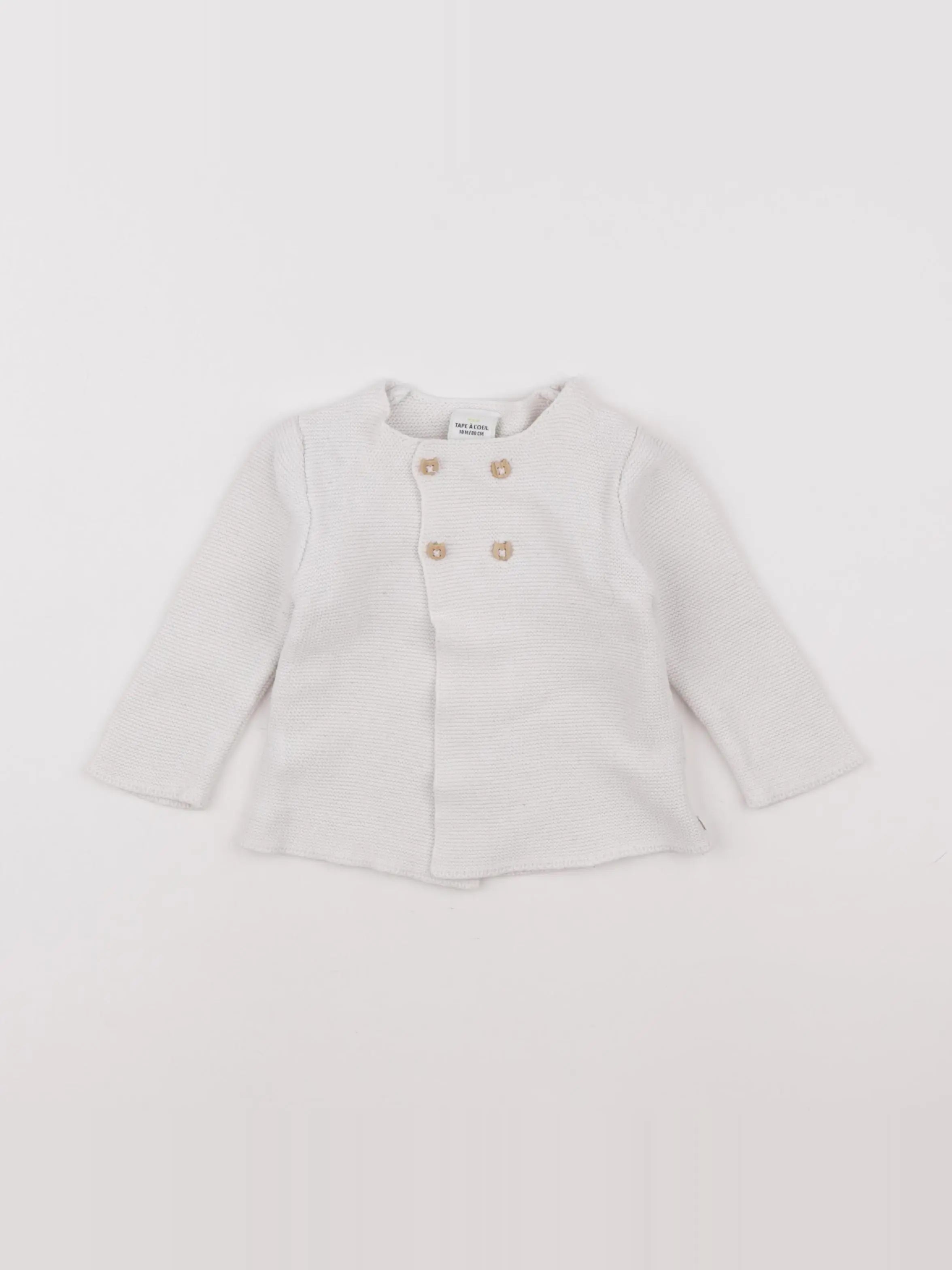 Tape à l'oeil - gilet blanc - 18 mois