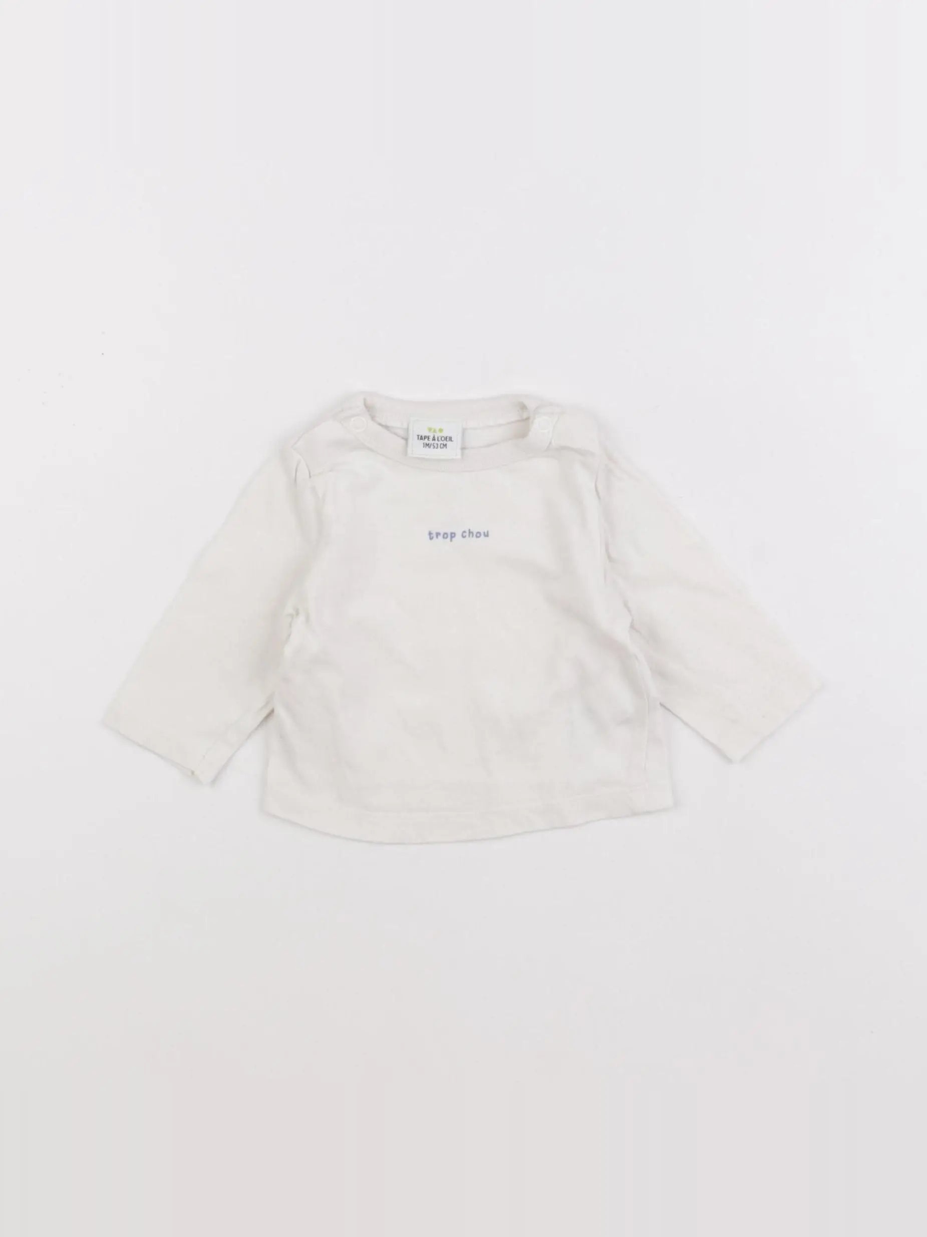 Tape à l'oeil - tee-shirt beige - 1 mois