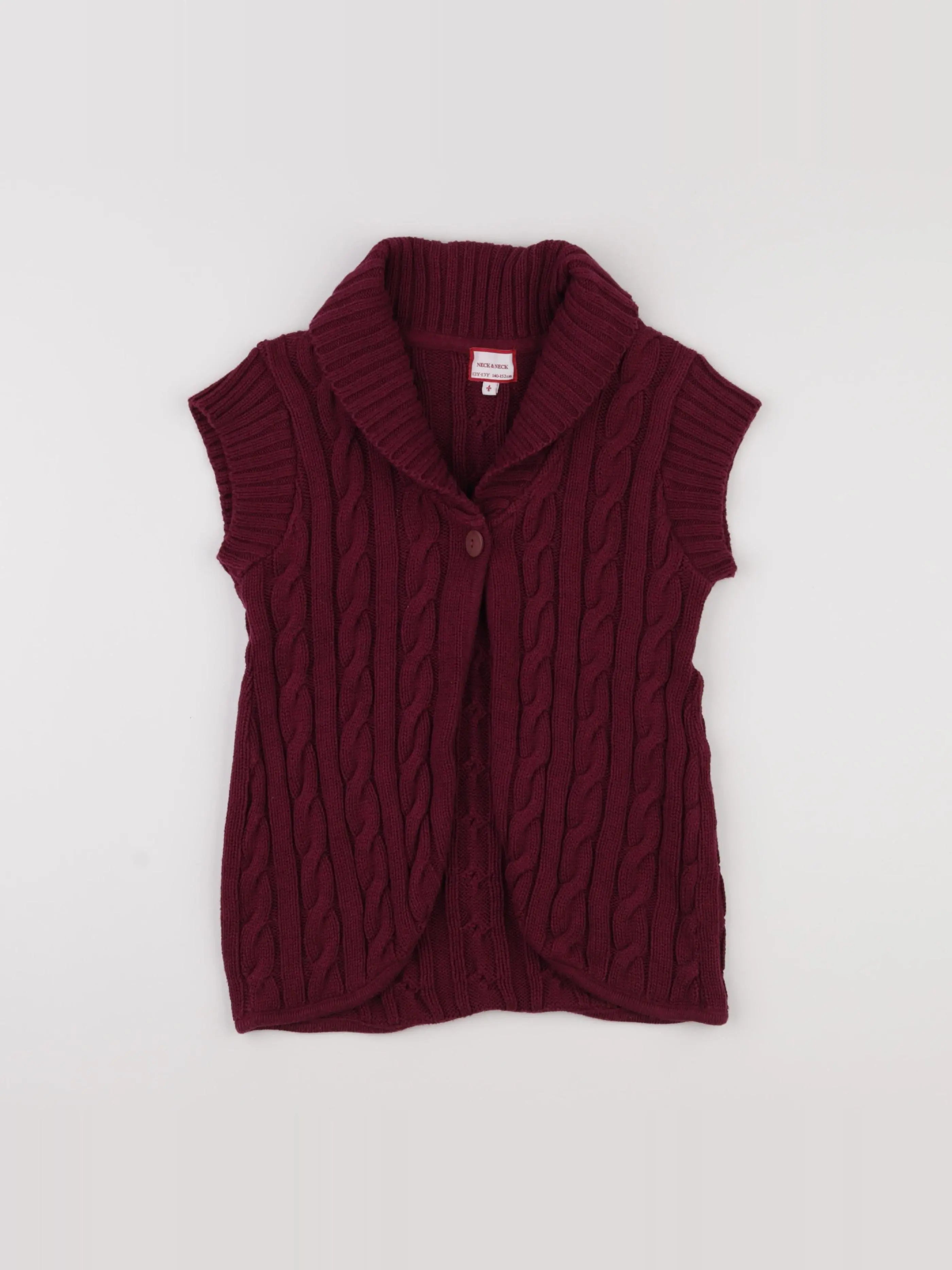 Neck & Neck - gilet rose - 12/13 ans