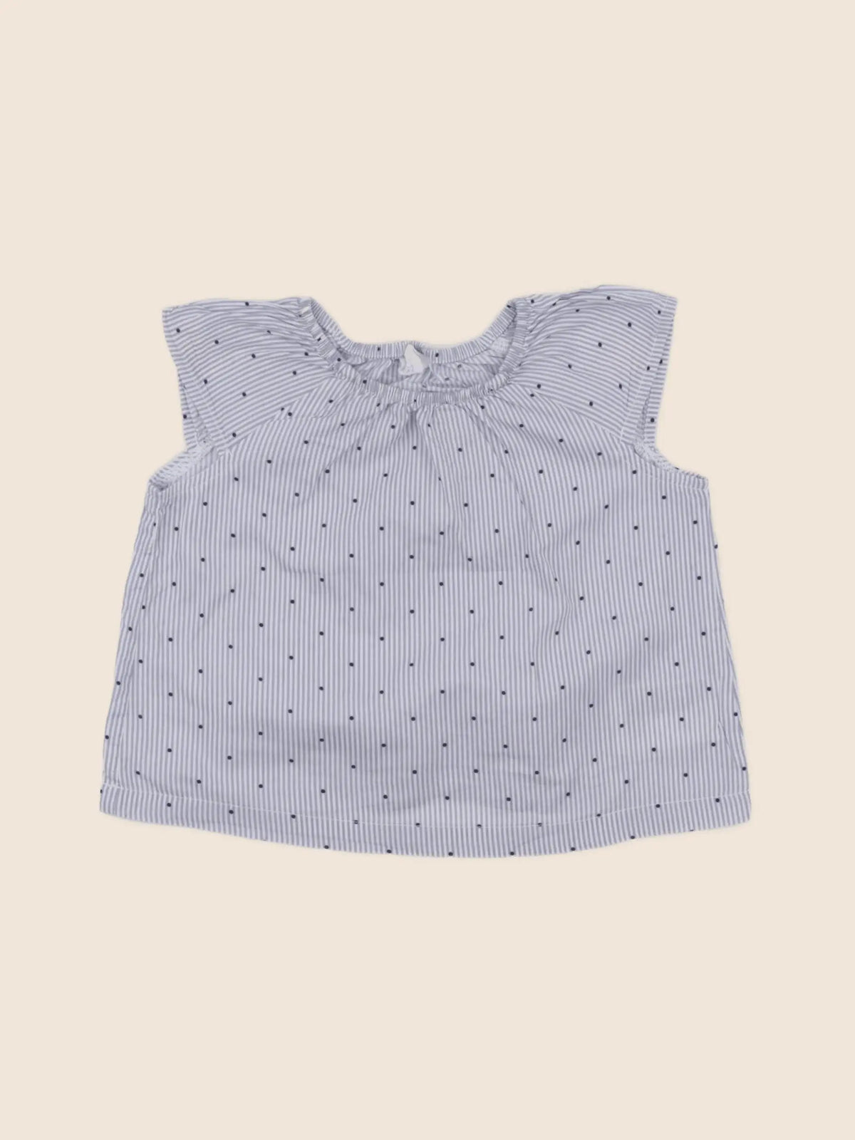 H&M - blouse bleu - 3/6 mois