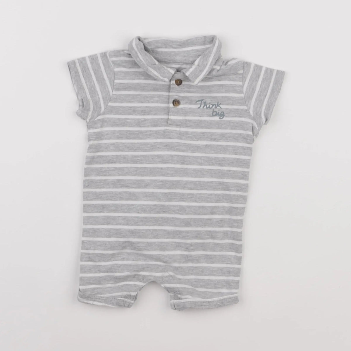 Vertbaudet - combinaison gris - 6 mois