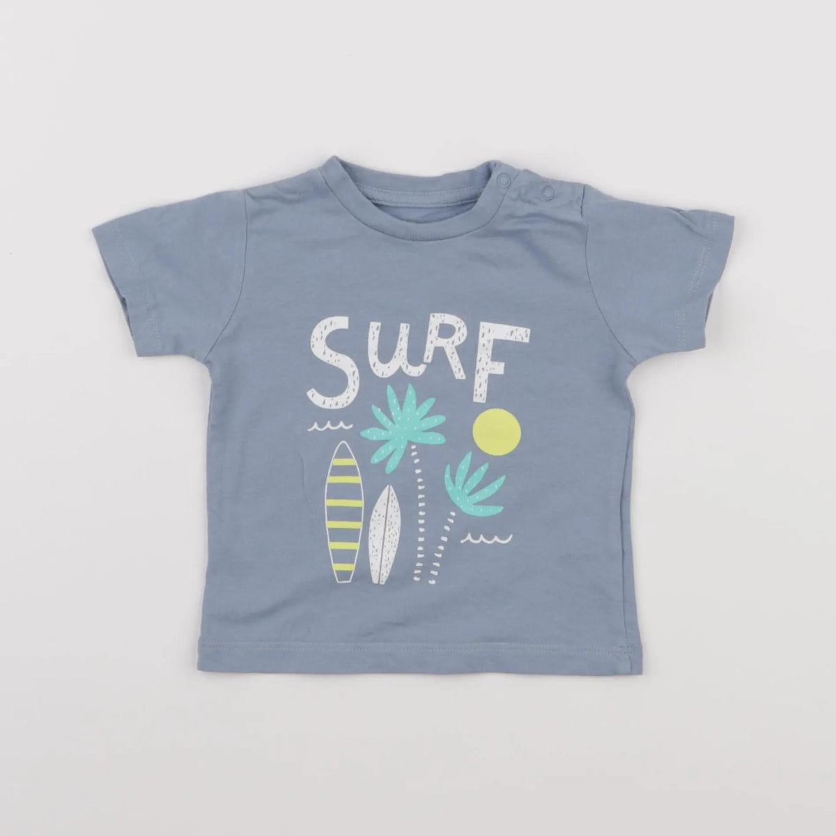 Vertbaudet - tee-shirt bleu - 6 mois