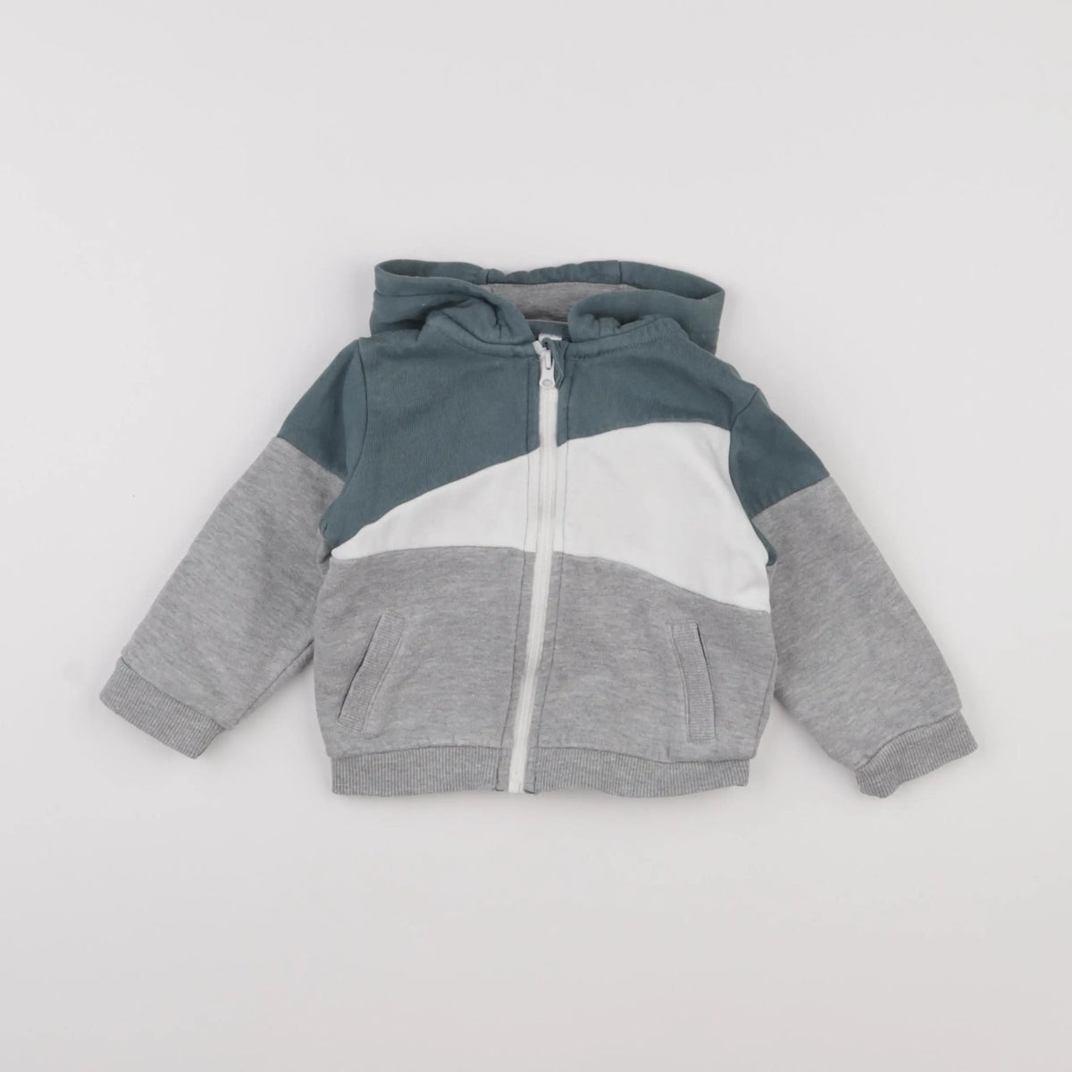 Vertbaudet - sweat bleu - 12 mois