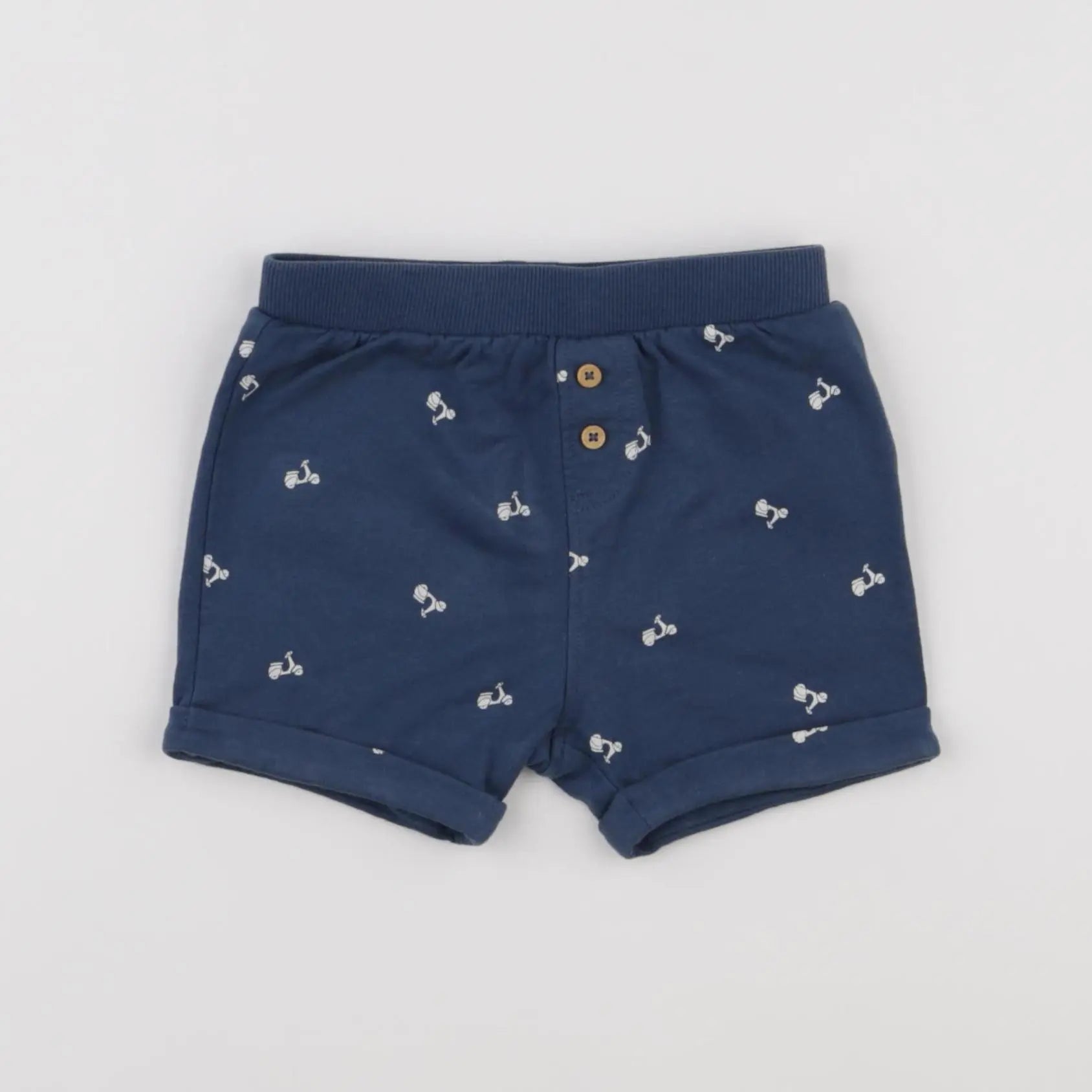 Vertbaudet - short bleu - 9 mois