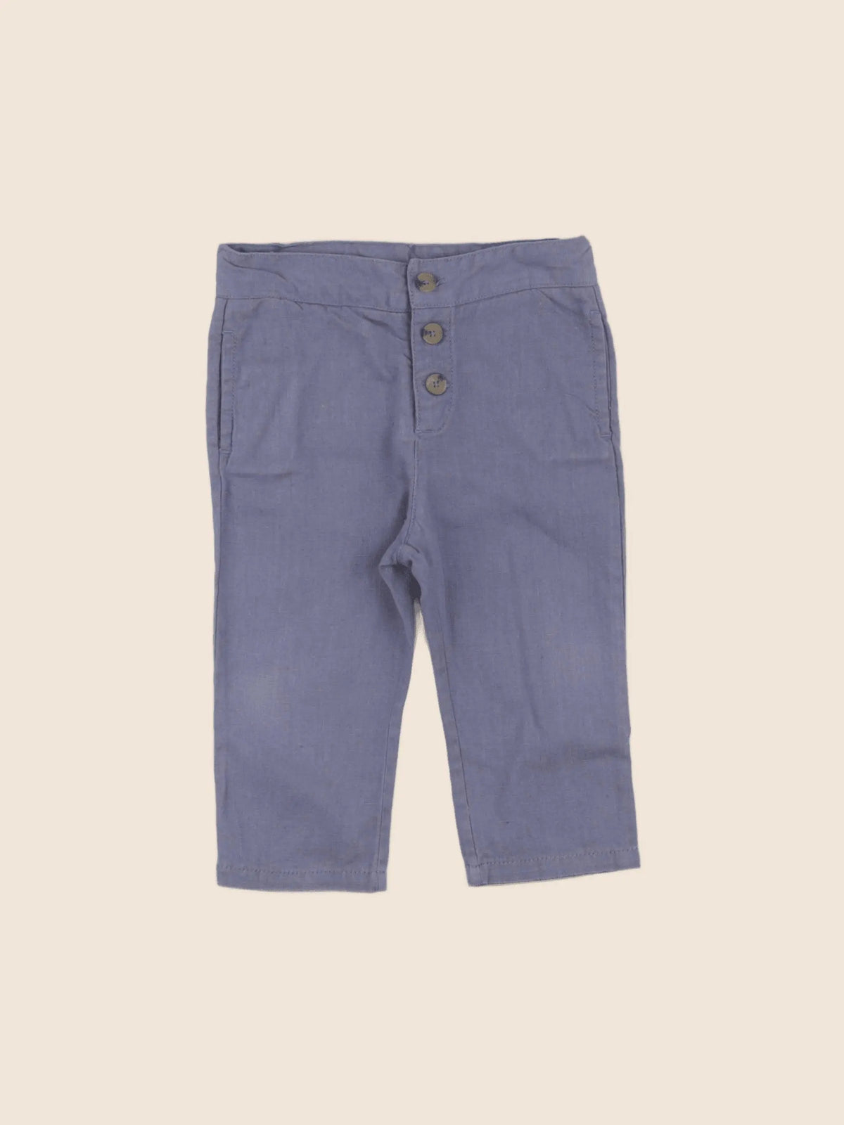 Natalys - pantalon bleu - 12 mois