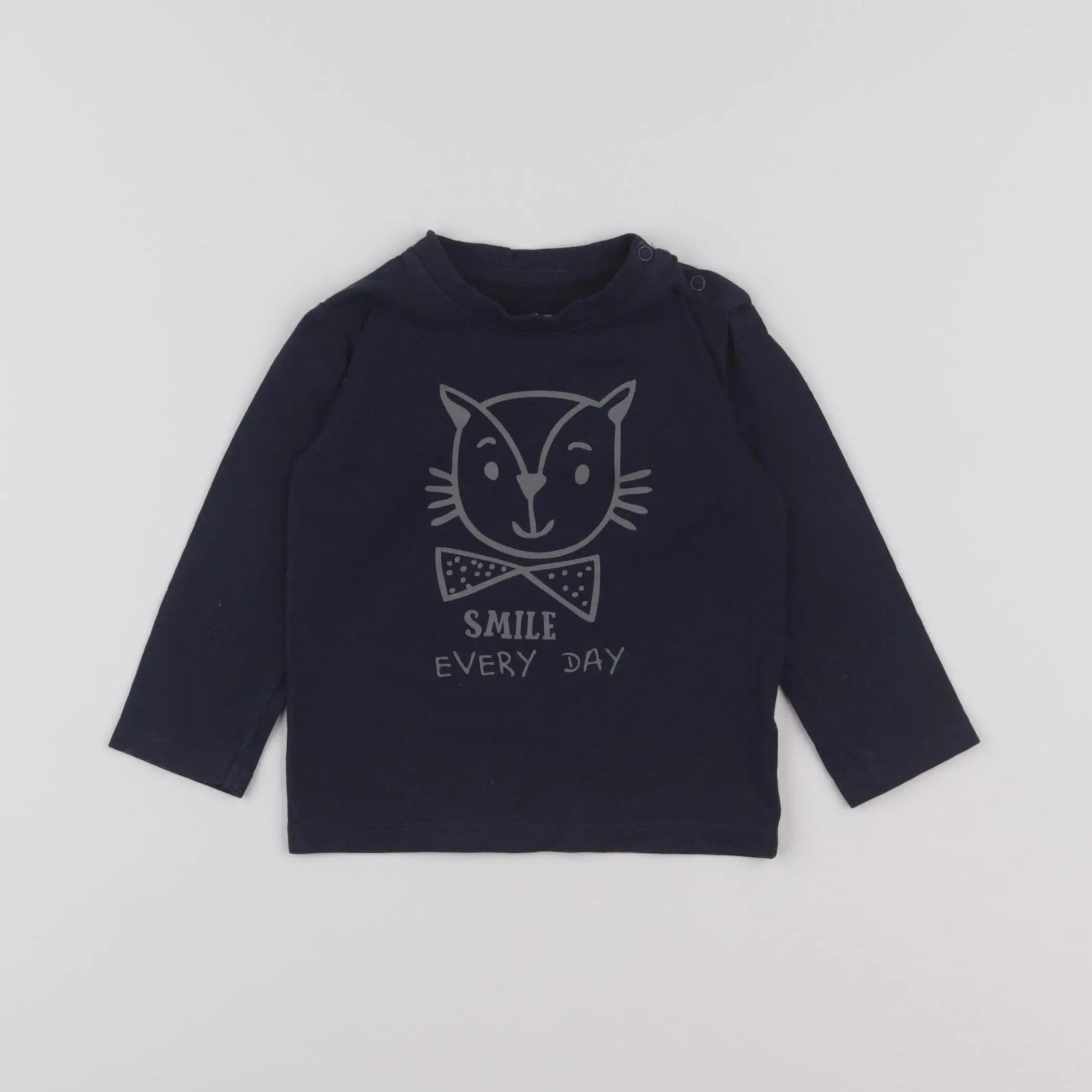 Vertbaudet - tee-shirt bleu - 6 mois