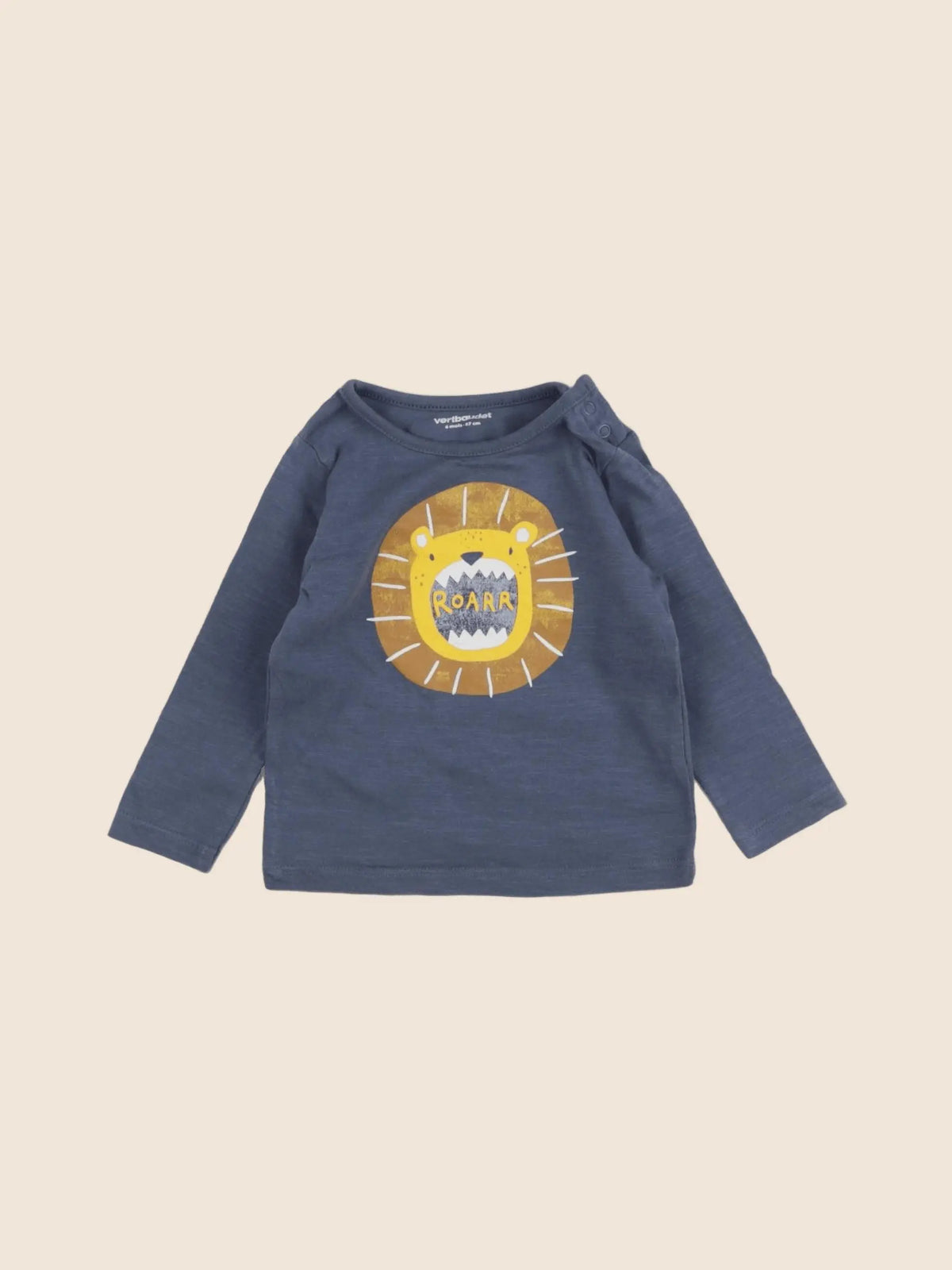 Vertbaudet - tee-shirt bleu - 6 mois