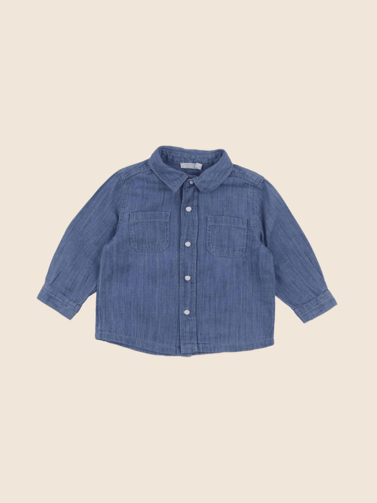 Boutchou - chemise bleu - 6 mois