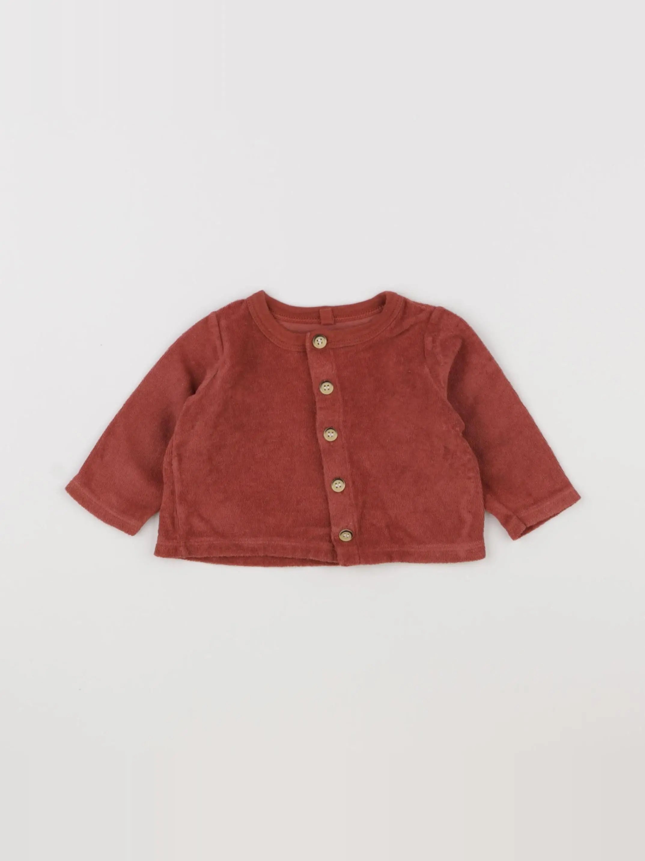 Petit Bateau - gilet rose - 6 mois
