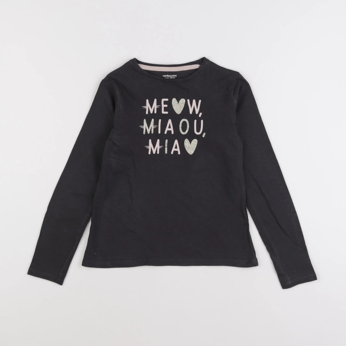 Vertbaudet - tee-shirt gris - 8 ans