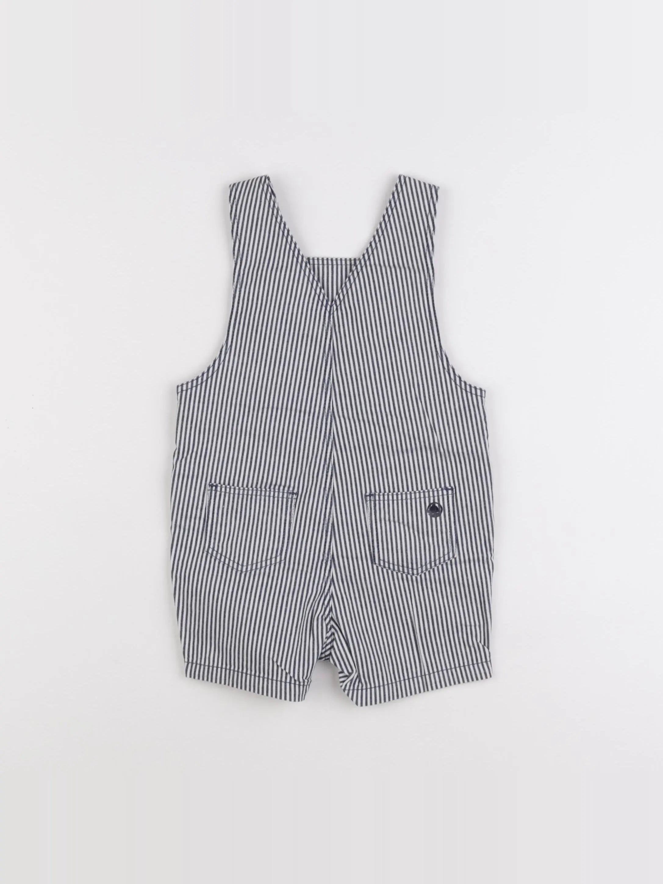 Petit Bateau - salopette beige, bleu - 12 mois
