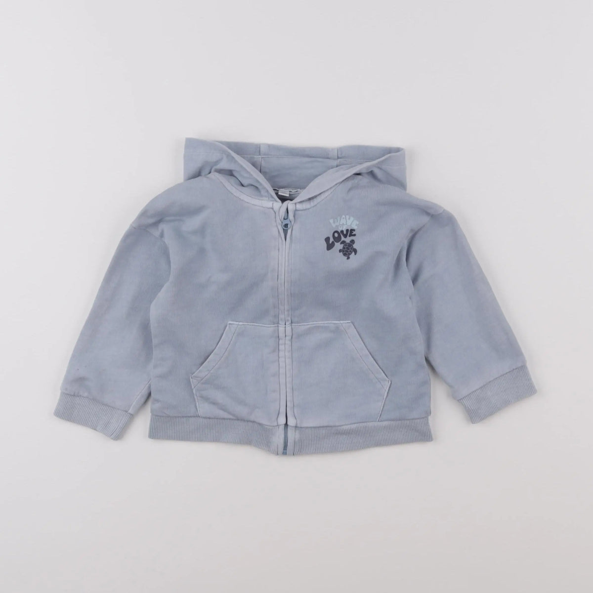 Vertbaudet - sweat bleu - 12 mois