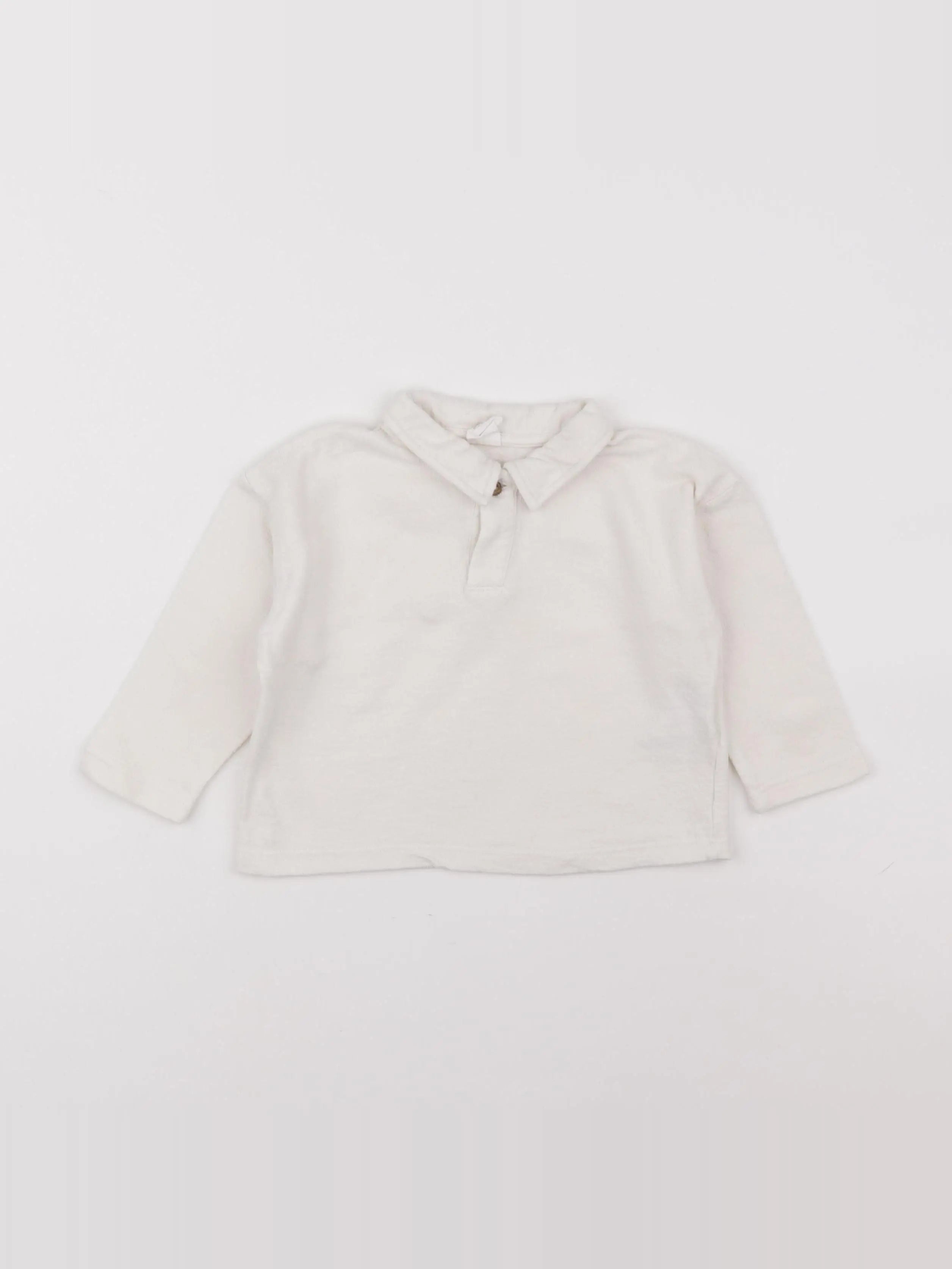 H&M - polo blanc - 9/12 mois