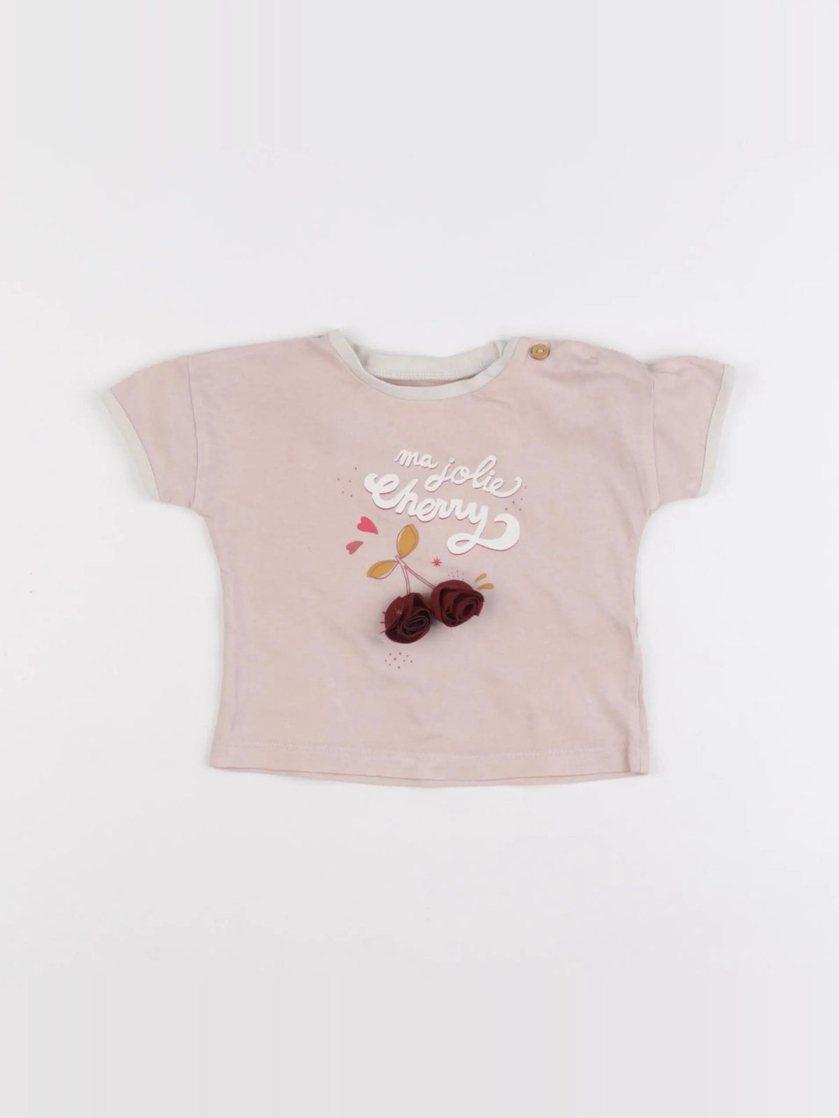 Vertbaudet - tee-shirt rose - 6 mois