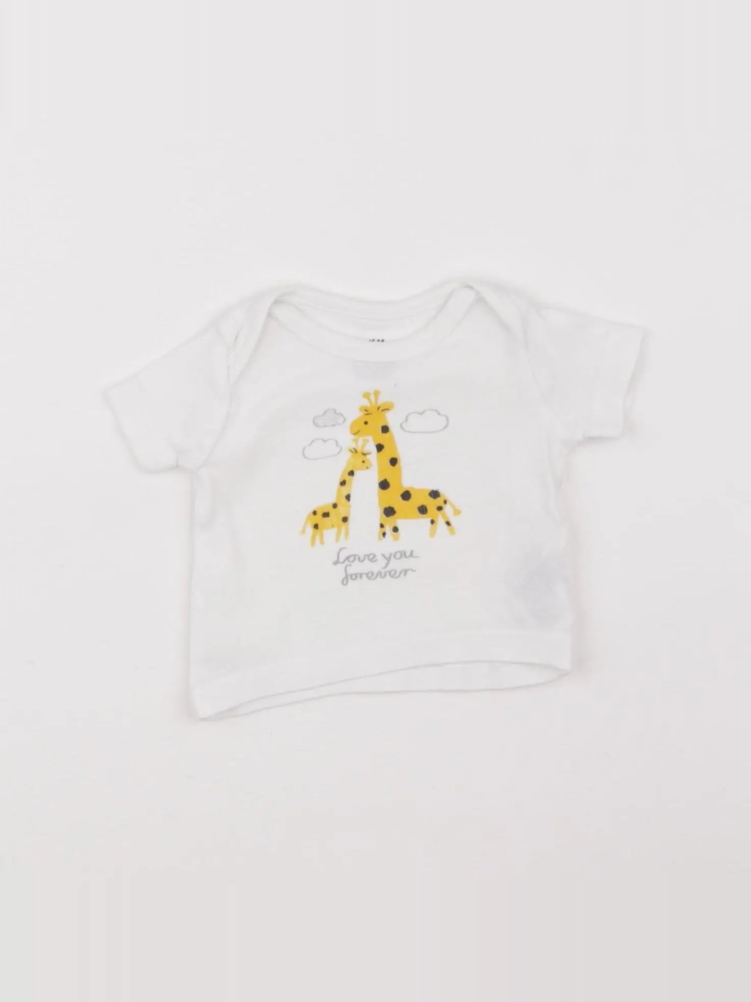 H&M - tee-shirt blanc - 0/1 mois