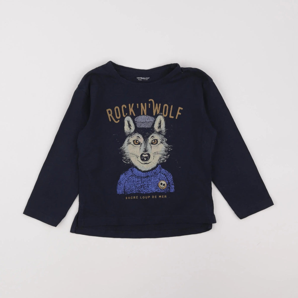 Vertbaudet - tee-shirt bleu - 5 ans