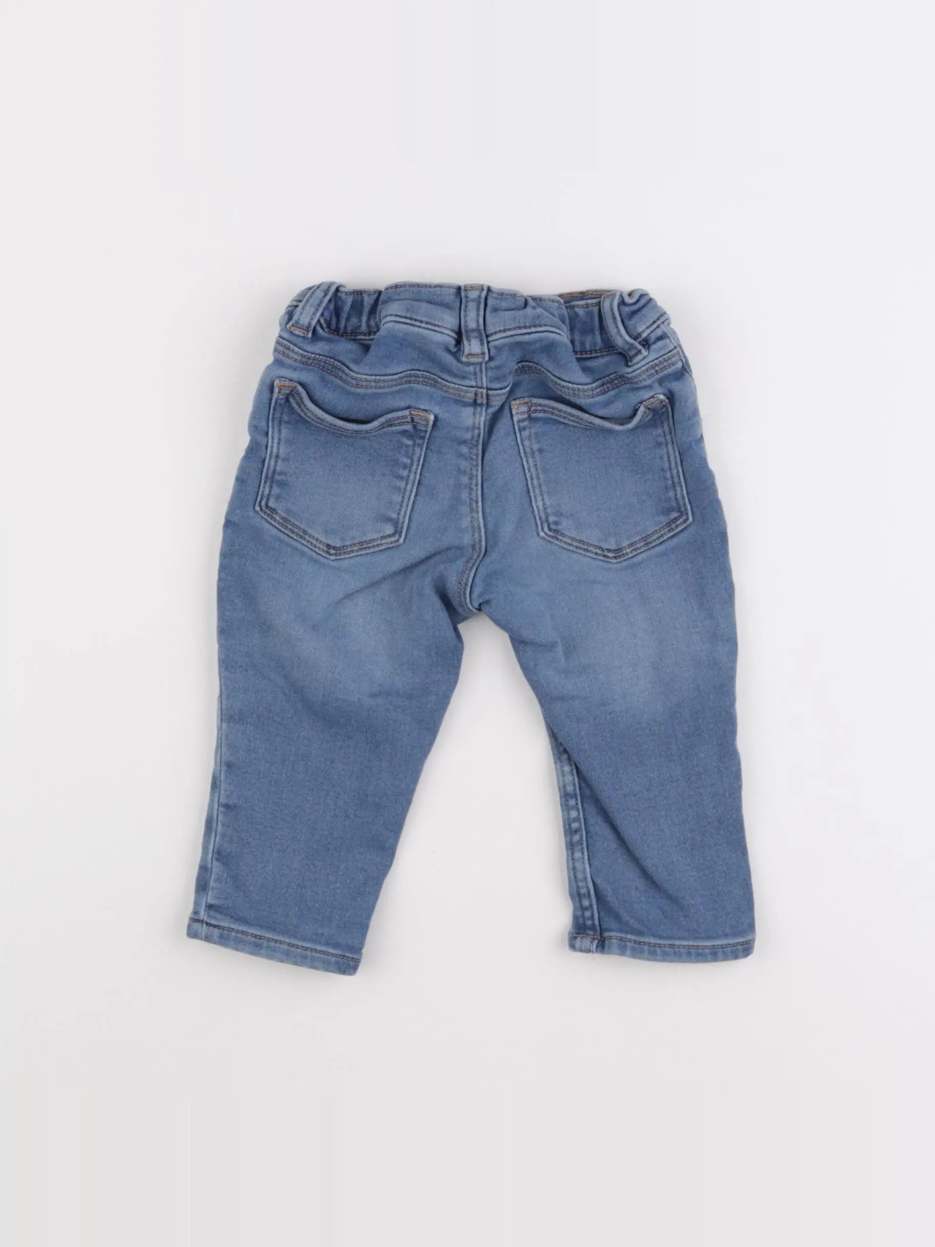 H&M - jegging bleu - 6/9 mois