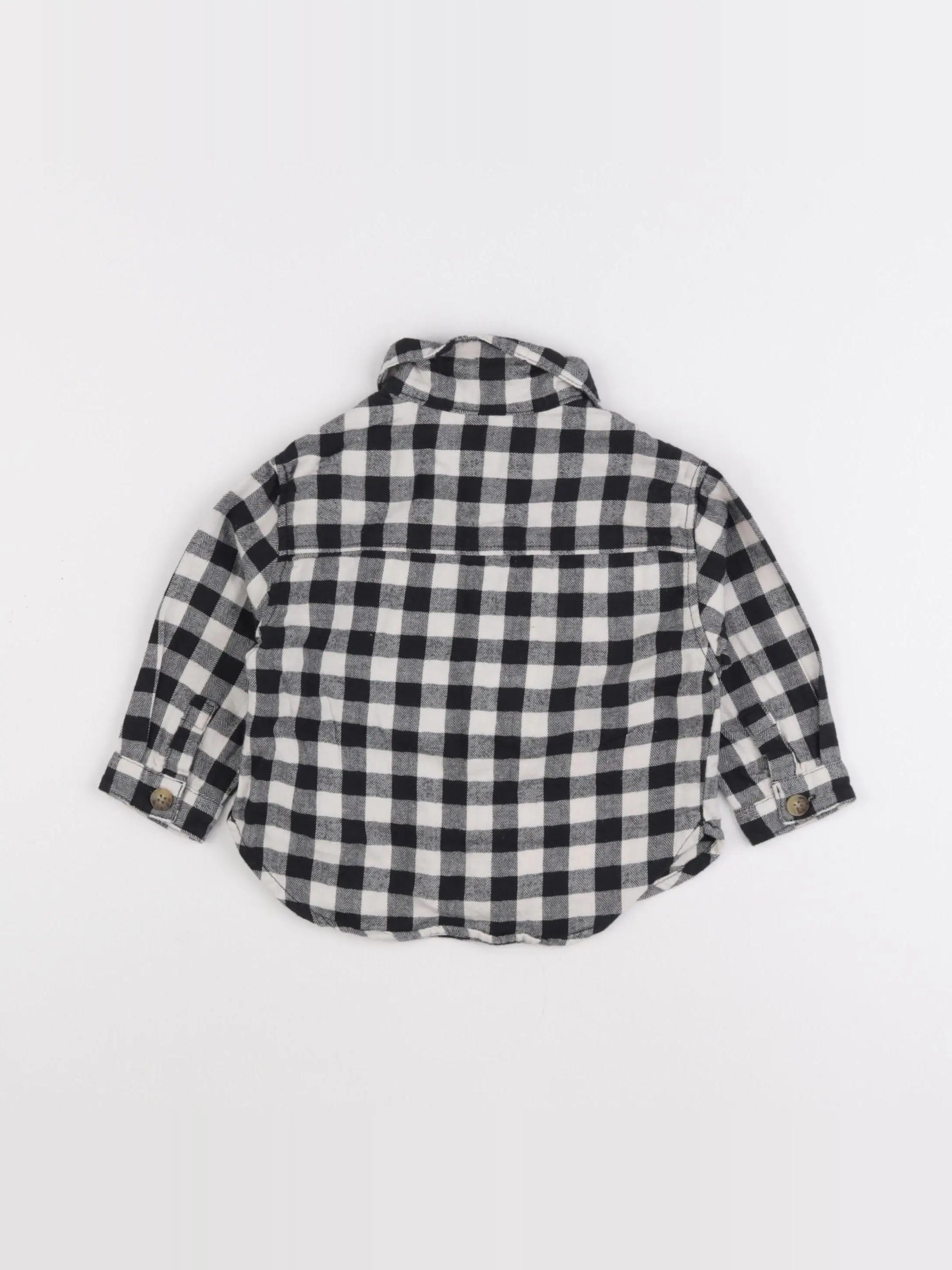 Zara - chemise beige, noir - 9/12 mois
