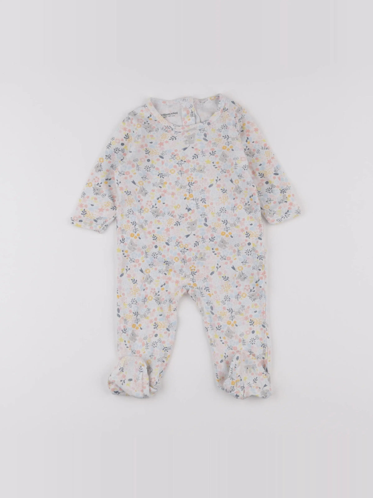 Vertbaudet - pyjama coton bleu - 6 mois