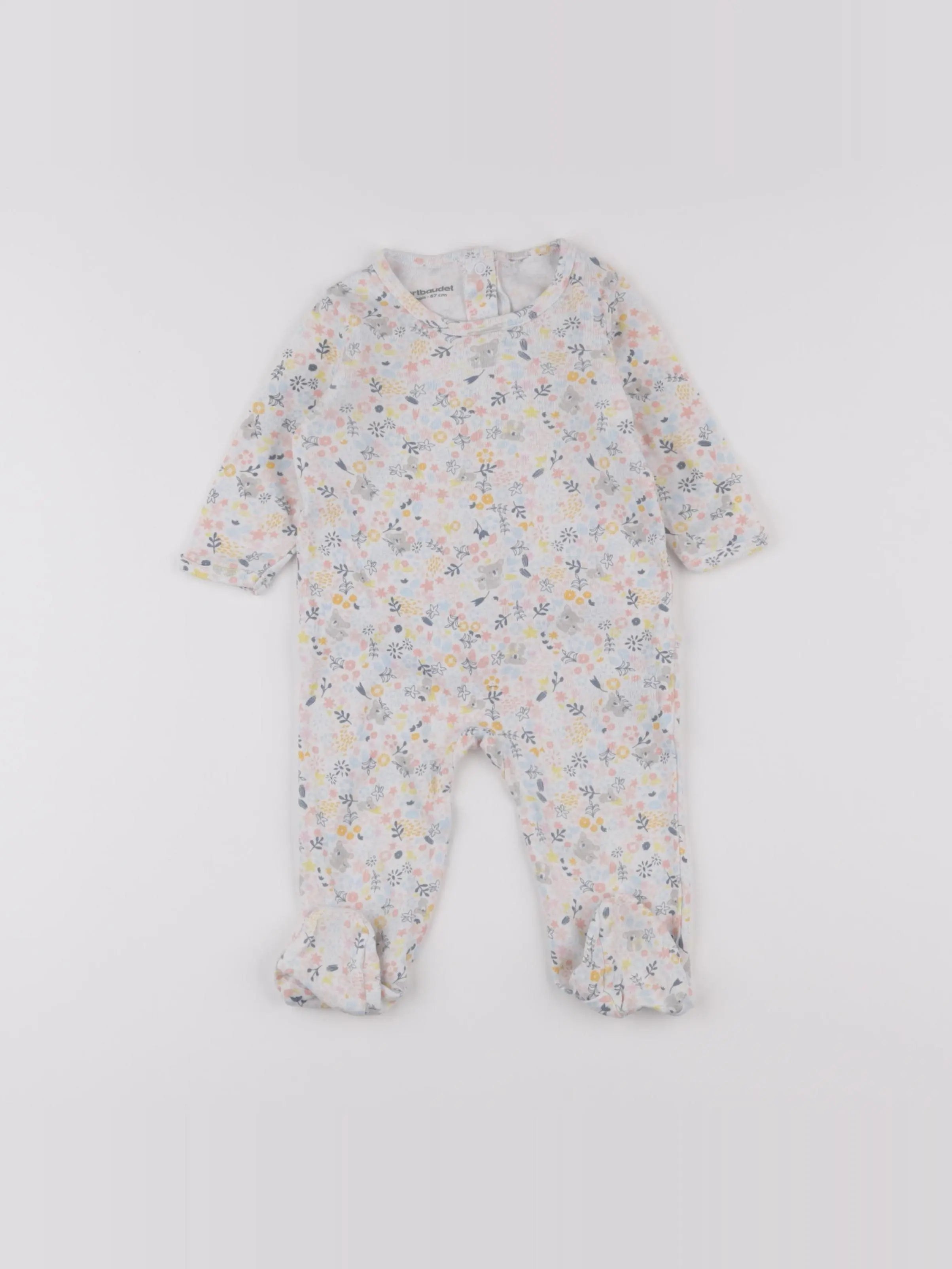 Vertbaudet - pyjama coton bleu - 6 mois
