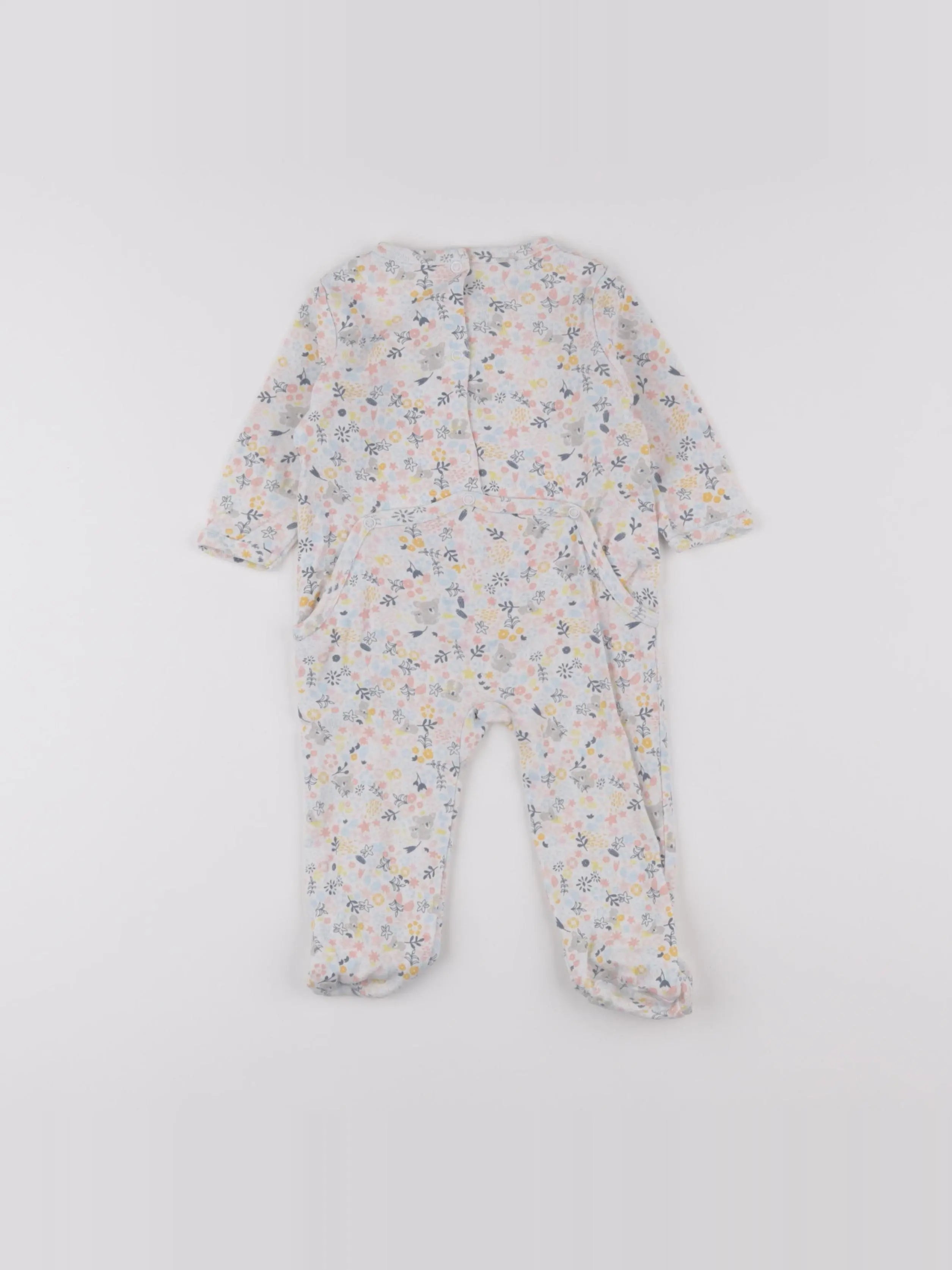 Vertbaudet - pyjama coton bleu - 6 mois