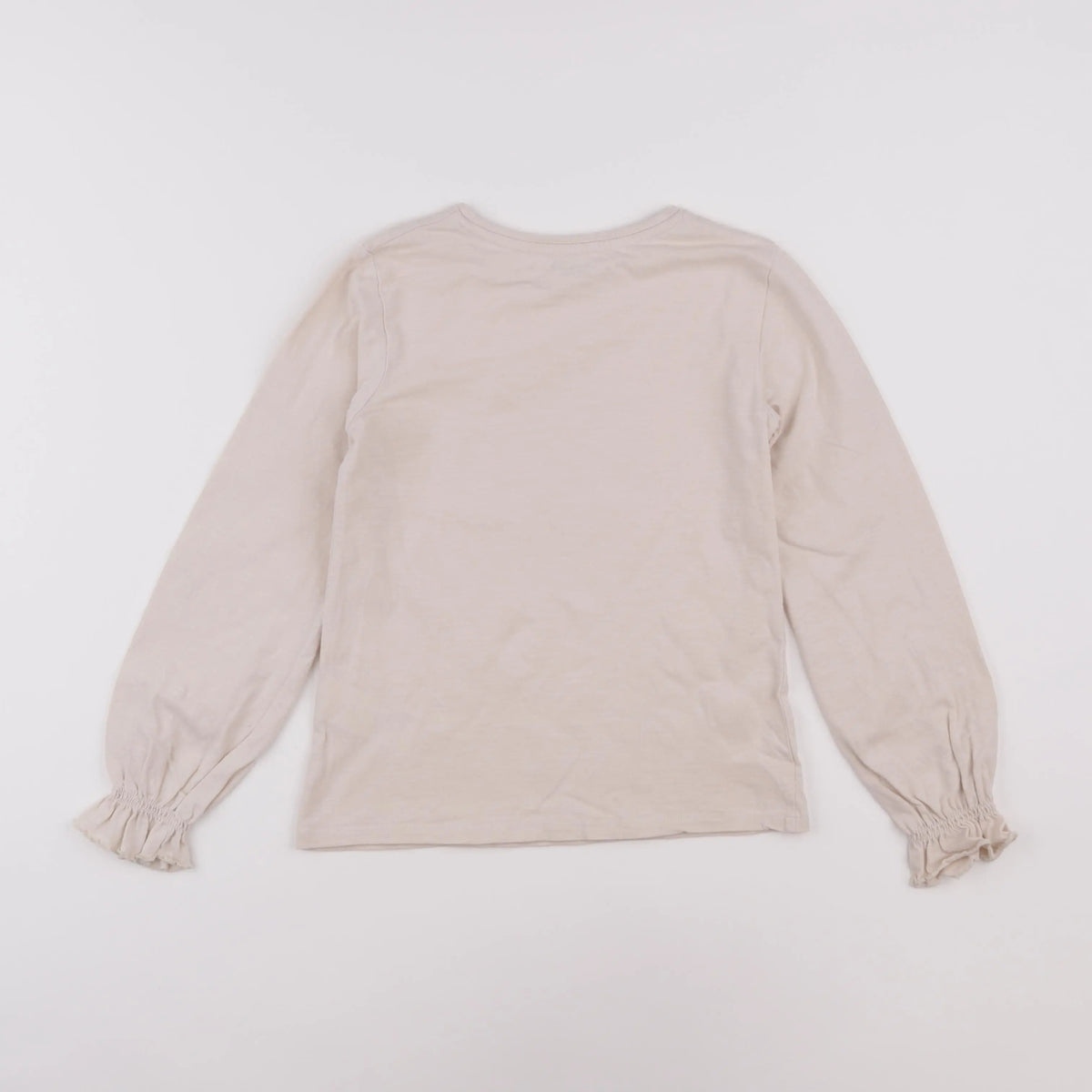 Vertbaudet - tee-shirt beige - 8 ans