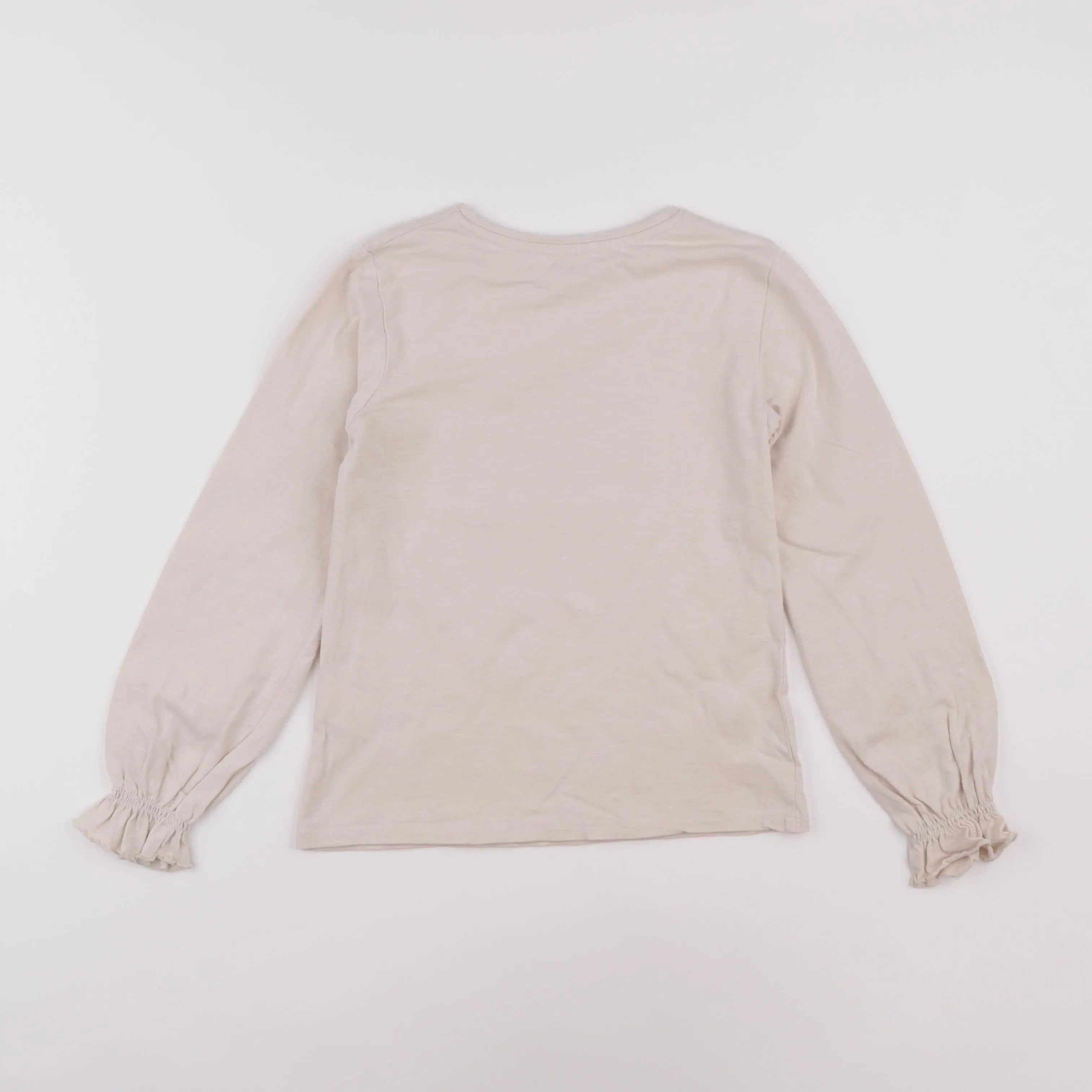 Vertbaudet - tee-shirt beige - 8 ans