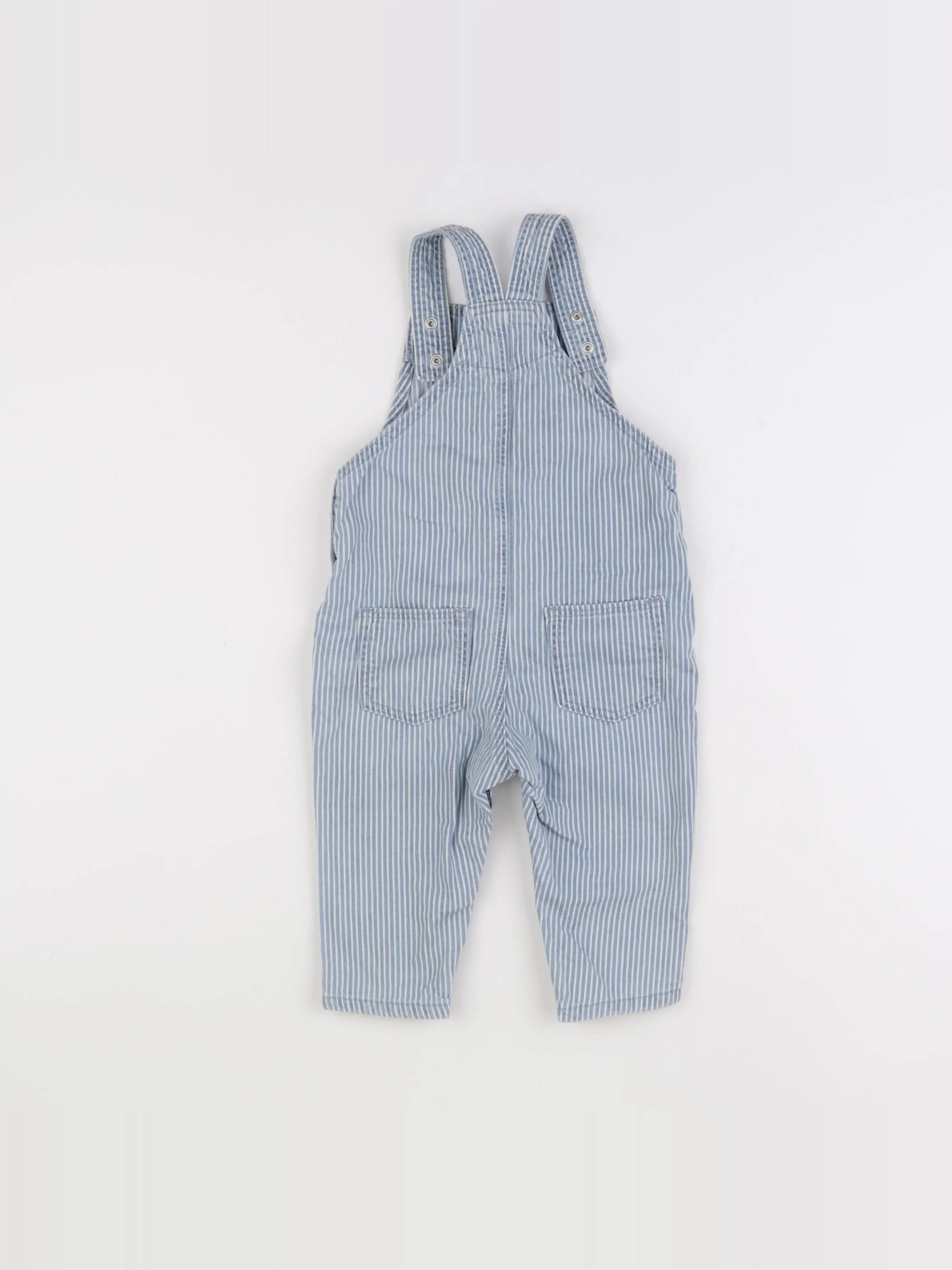 H&M - salopette bleu - 9/12 mois