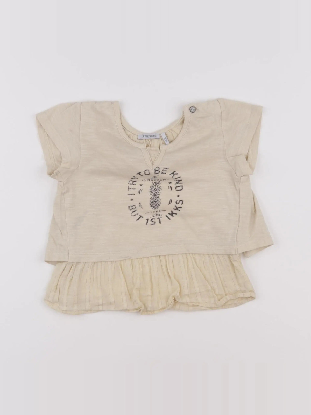 IKKS - tee-shirt jaune - 2 ans