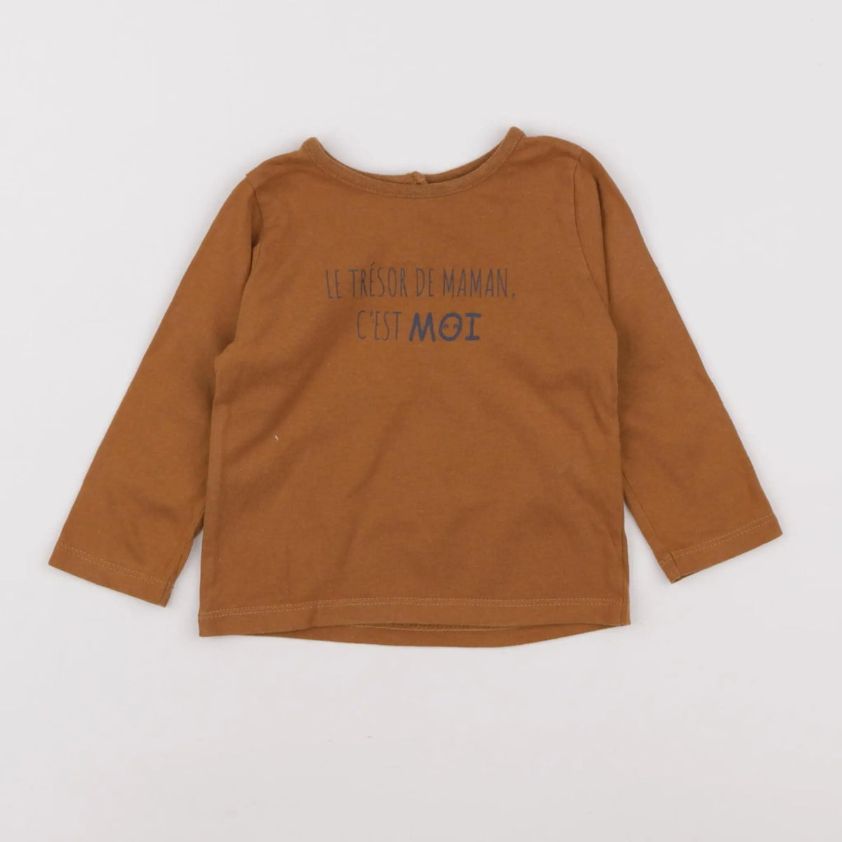 Vertbaudet - tee-shirt marron - 12 mois